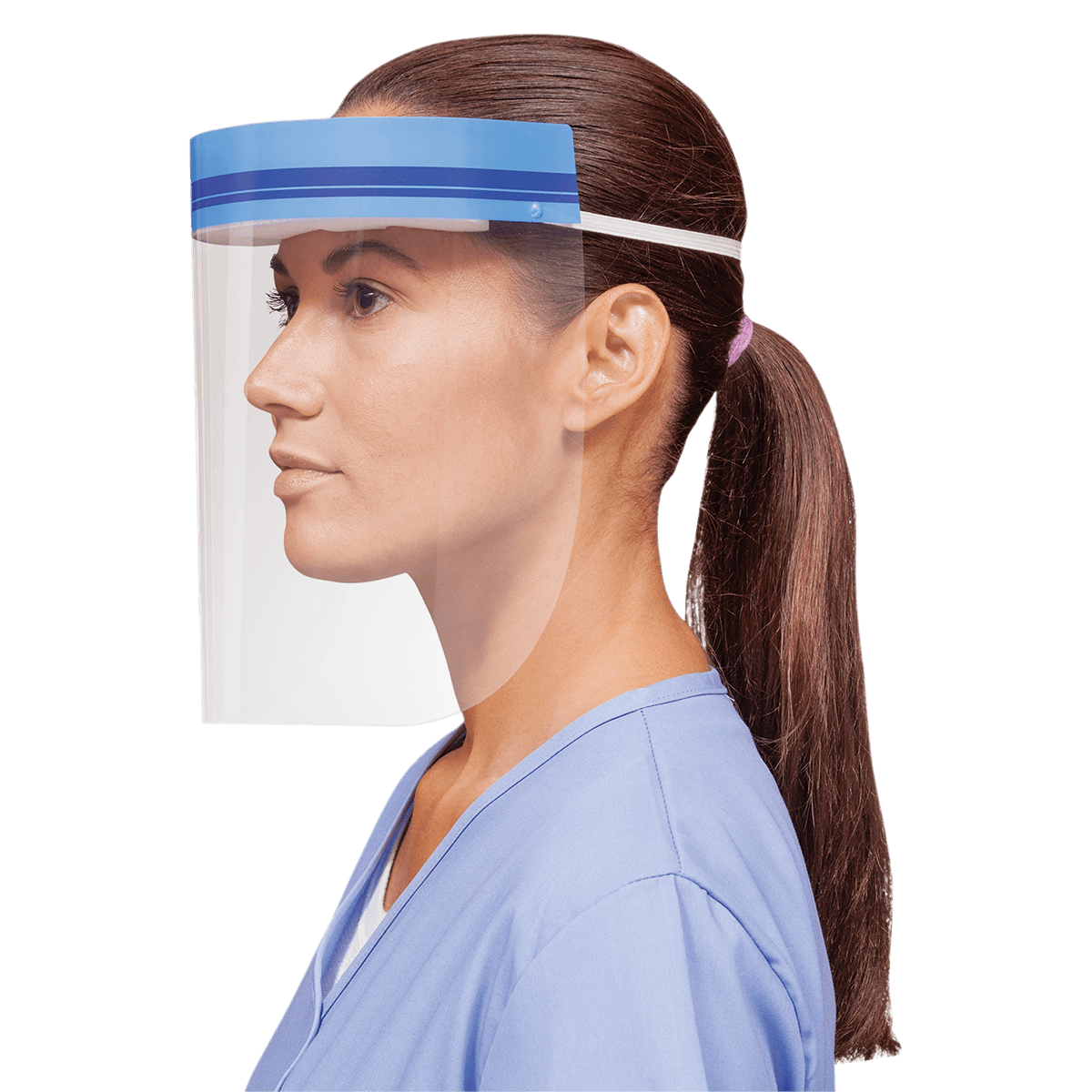 Crosstex Full-Length 9" Clear Face Shield with Elastic Headband, Anti-Fog, 72/Box, GCSS9B