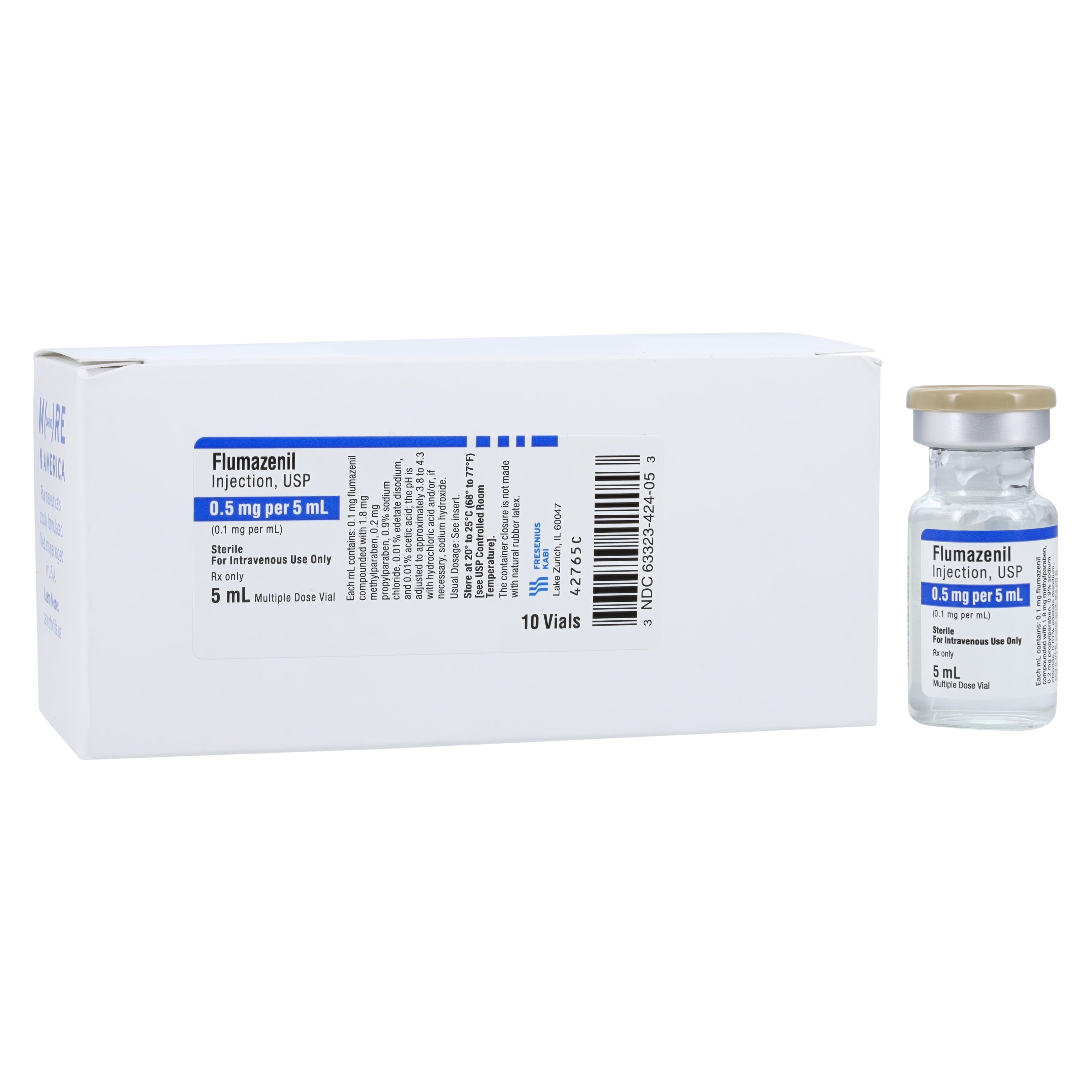 Flumazenil Injection 0.1mg/mL MDV 5mL 10/Package, 01KKZNS1R23QMR0V1QSKAWFXXK