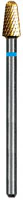 Dedeco Euro Goldies® Carbide Bur, Regular Cross Cut, Titanium Nitride Coated, HP (2.35mm Shank), 4.0mm Diameter, #G351E/040, 1/Pkg, 8364