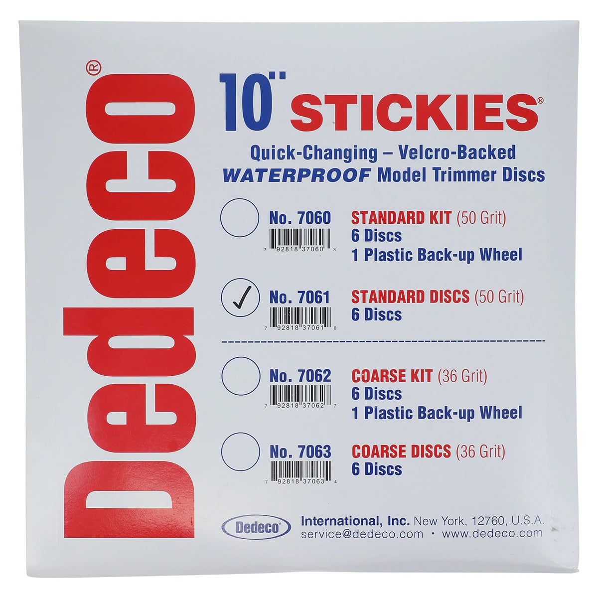 Dedeco Stickies Velcro-Backed Model Trimmer Discs, 10" Standard (50 Grit), 6/Pkg