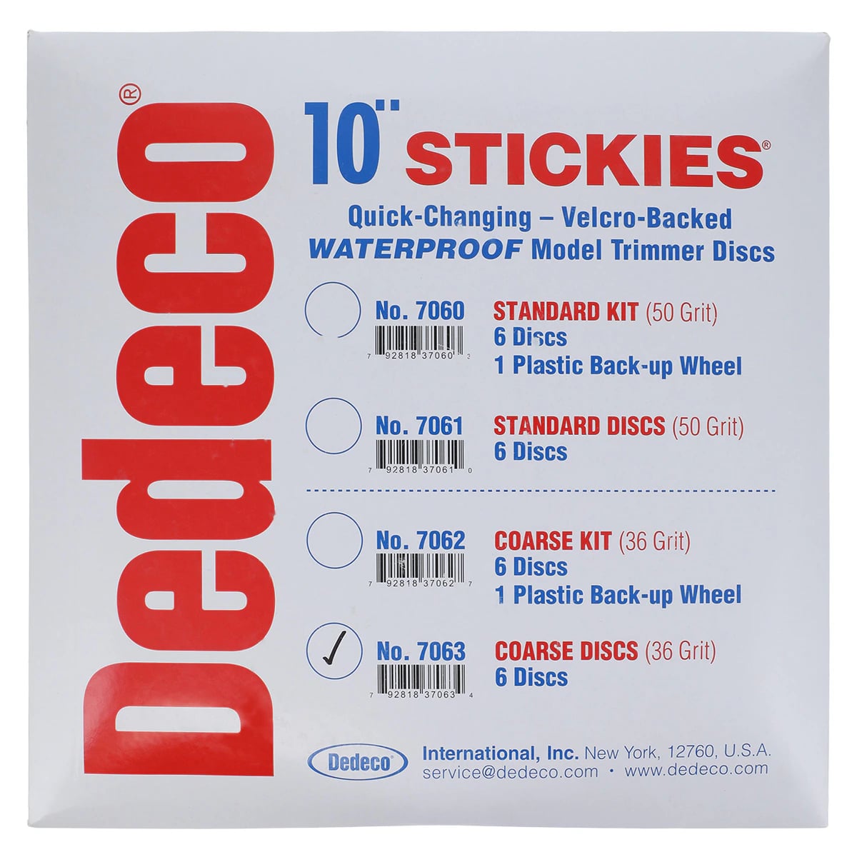 Stickies Model Trimmer Discs, Coarse, 36 Grit, 10", Velcro-Backed, 6/Box