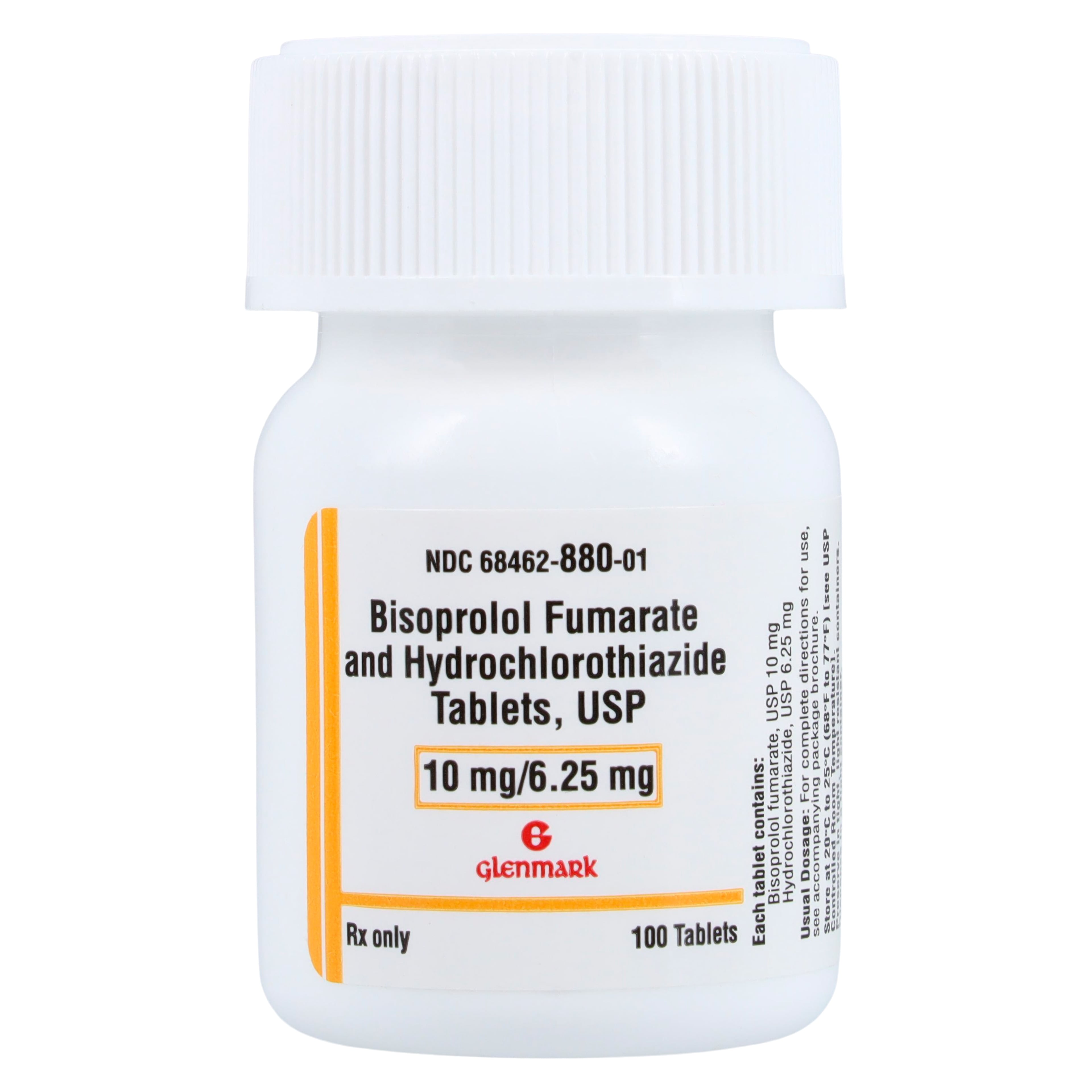 Bisoprolol Fumarate/HCTZ Tablets 10mg/6.25mg, 100/Bottle, 01KEZKNSNFSWGX4MGXGQJ6CJ2Z