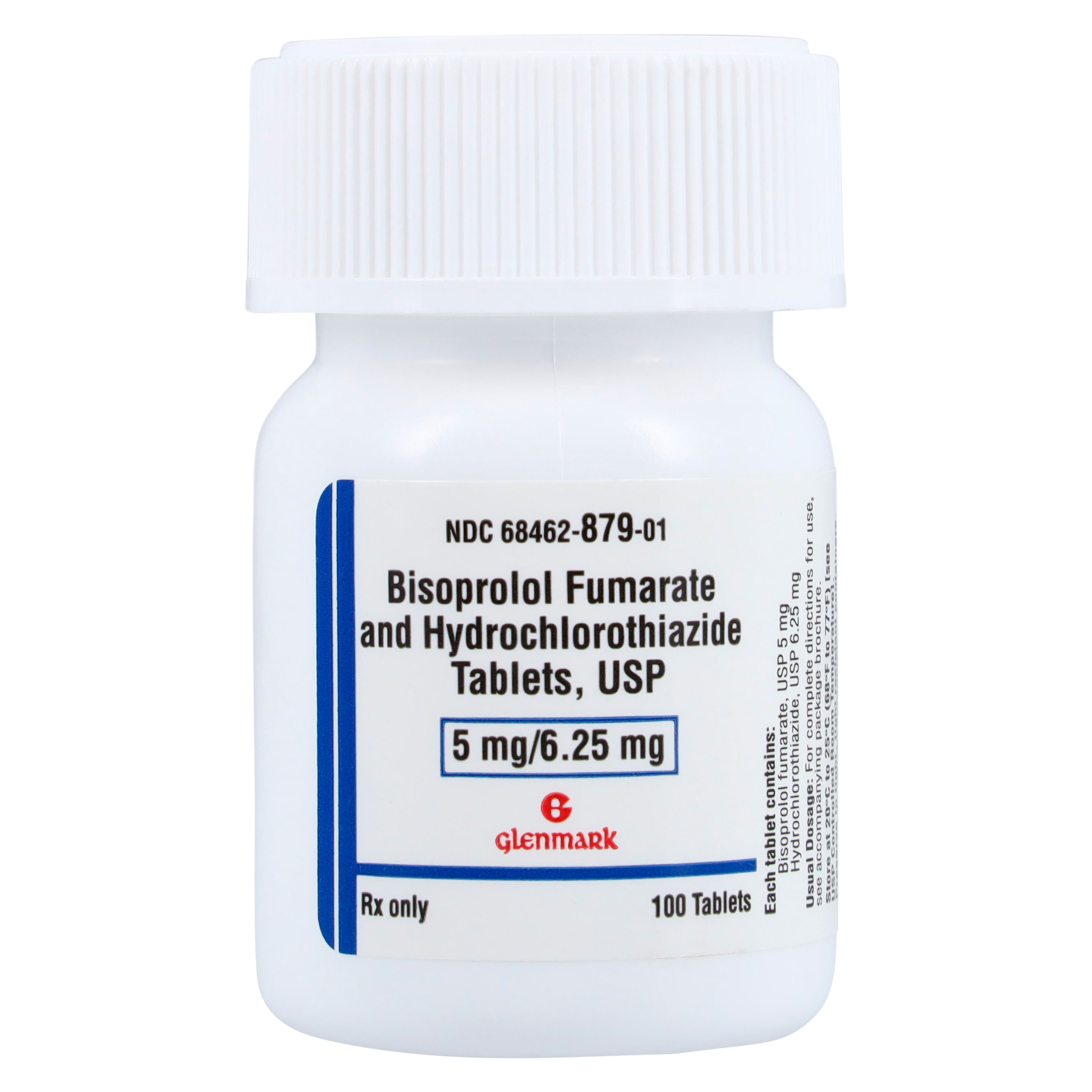 Bisoprolol Fumarate/Hydrochlorothiazide Tablets, 5mg/6.25mg, 100 Count Bottle