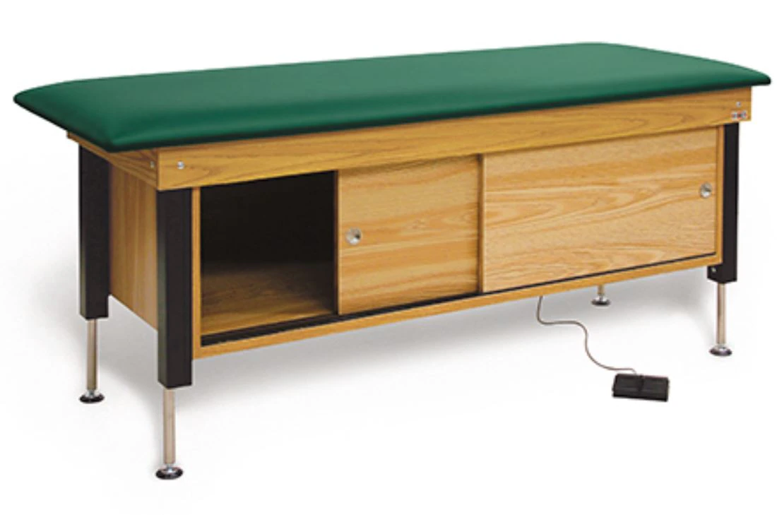 Hausmann Industries Hi-Lo Treatment Table with Cabinet, 30" x 78", 500 lb Capacity, Color to be Specified