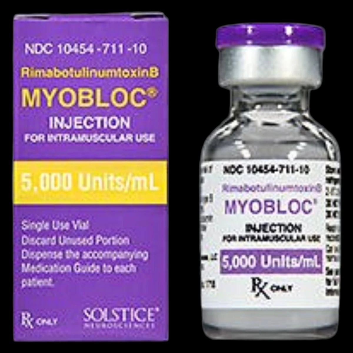 Myobloc Injection 5000 Units/1mL, Single Dose Vial, 1mL
