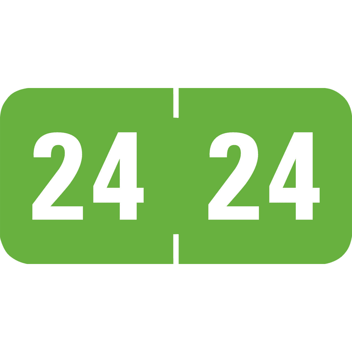 Arden Label Profile Match 2024 Tab Large Label, End Tab, Light Green, 500/Roll