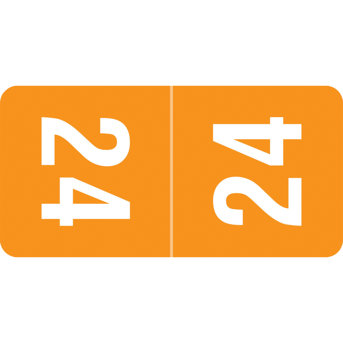 Smead 2024 Top Tab Label, Orange, 500/Roll