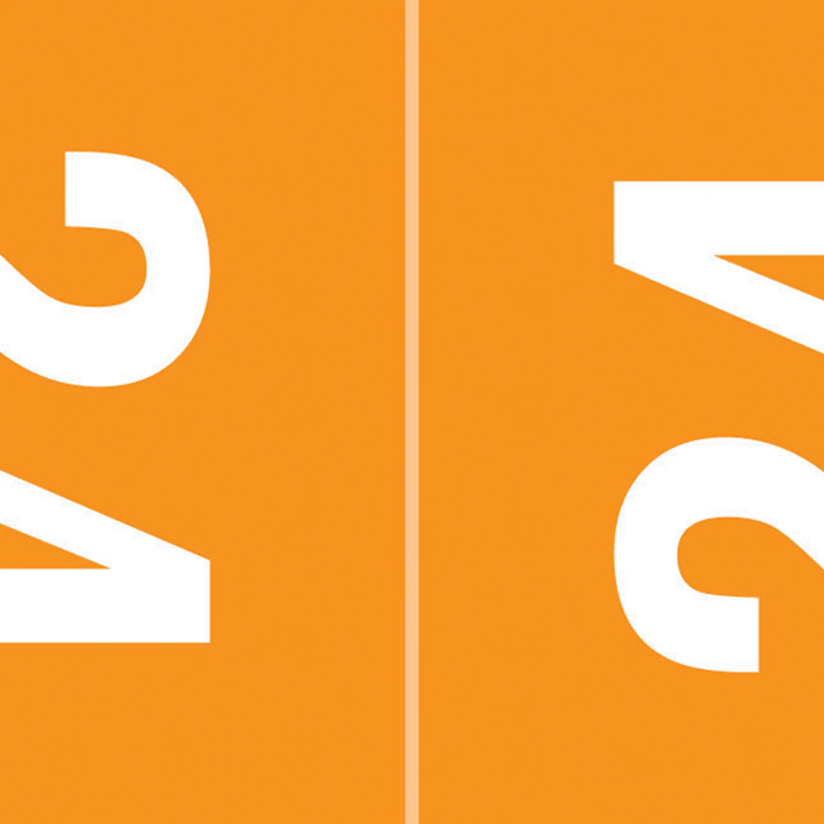 Smead 2024 Top Tab Label, Orange, 250/Package