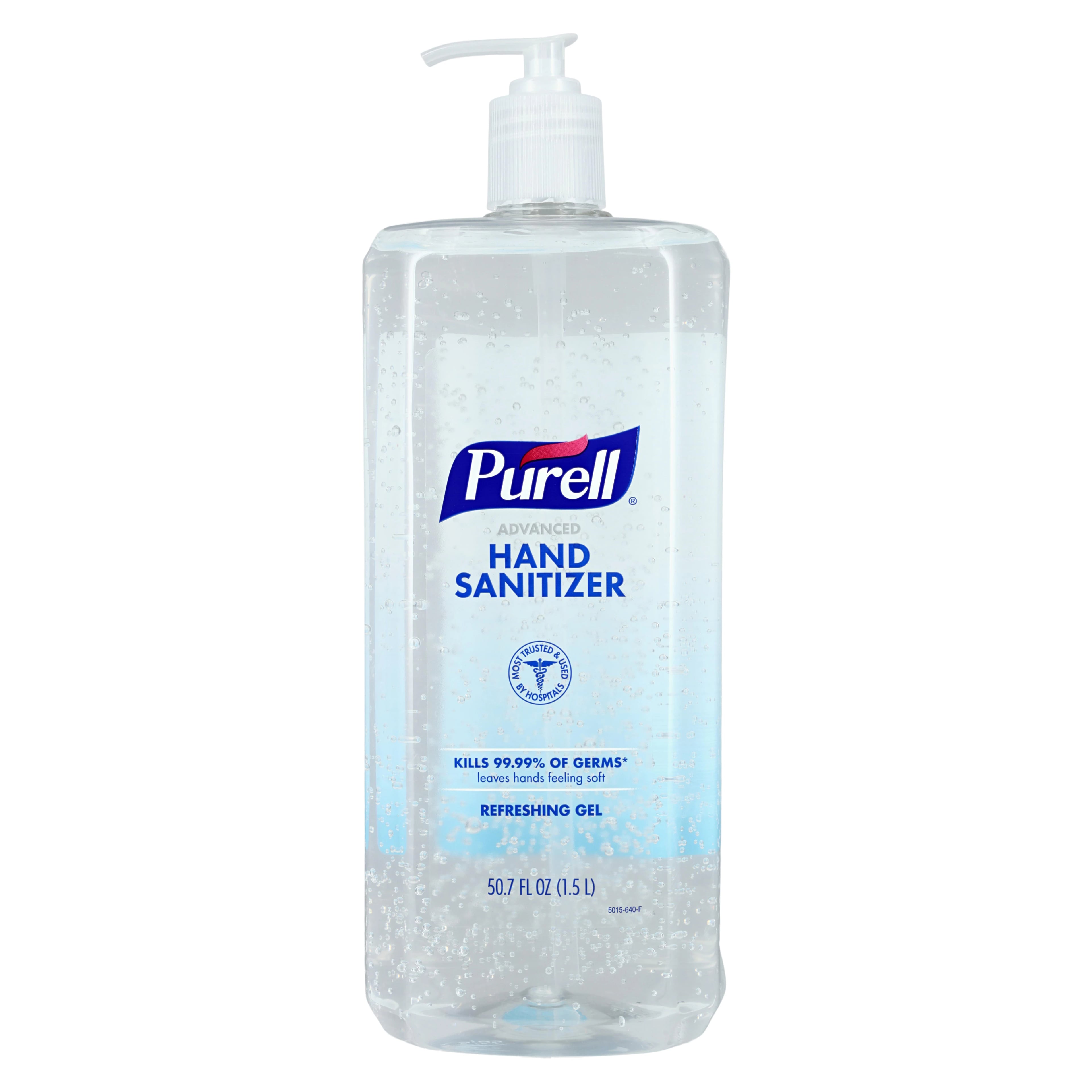 Purell Advanced Hand Sanitizer Refreshing Gel, 1.5L Pump Bottle, 70% Ethyl Alcohol, 5015-04