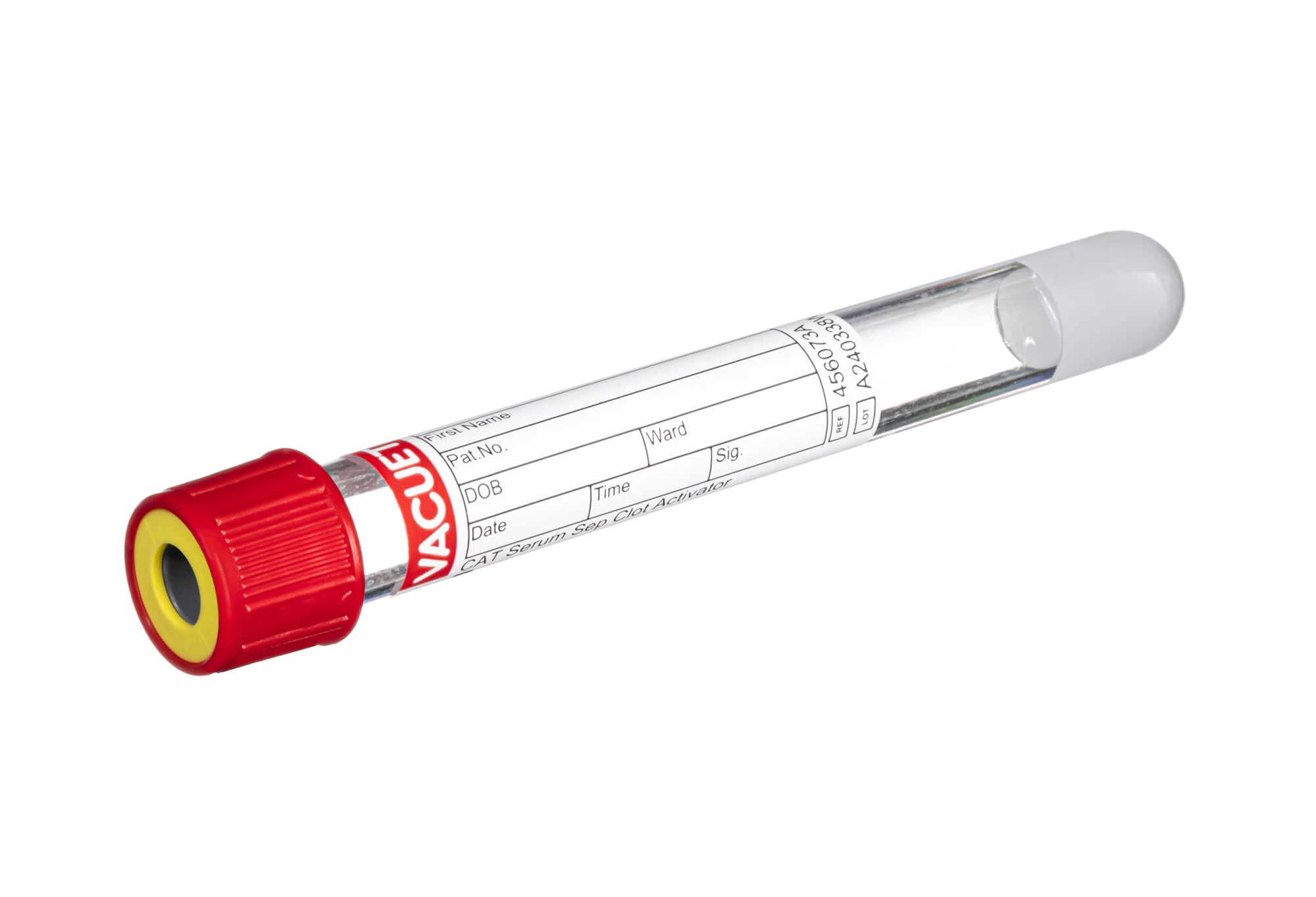 Greiner Bio-One Vacuette Blood Collection Tube, SST, Yellow/Red, 5 mL, Pull Cap, Sterile, 50/Box