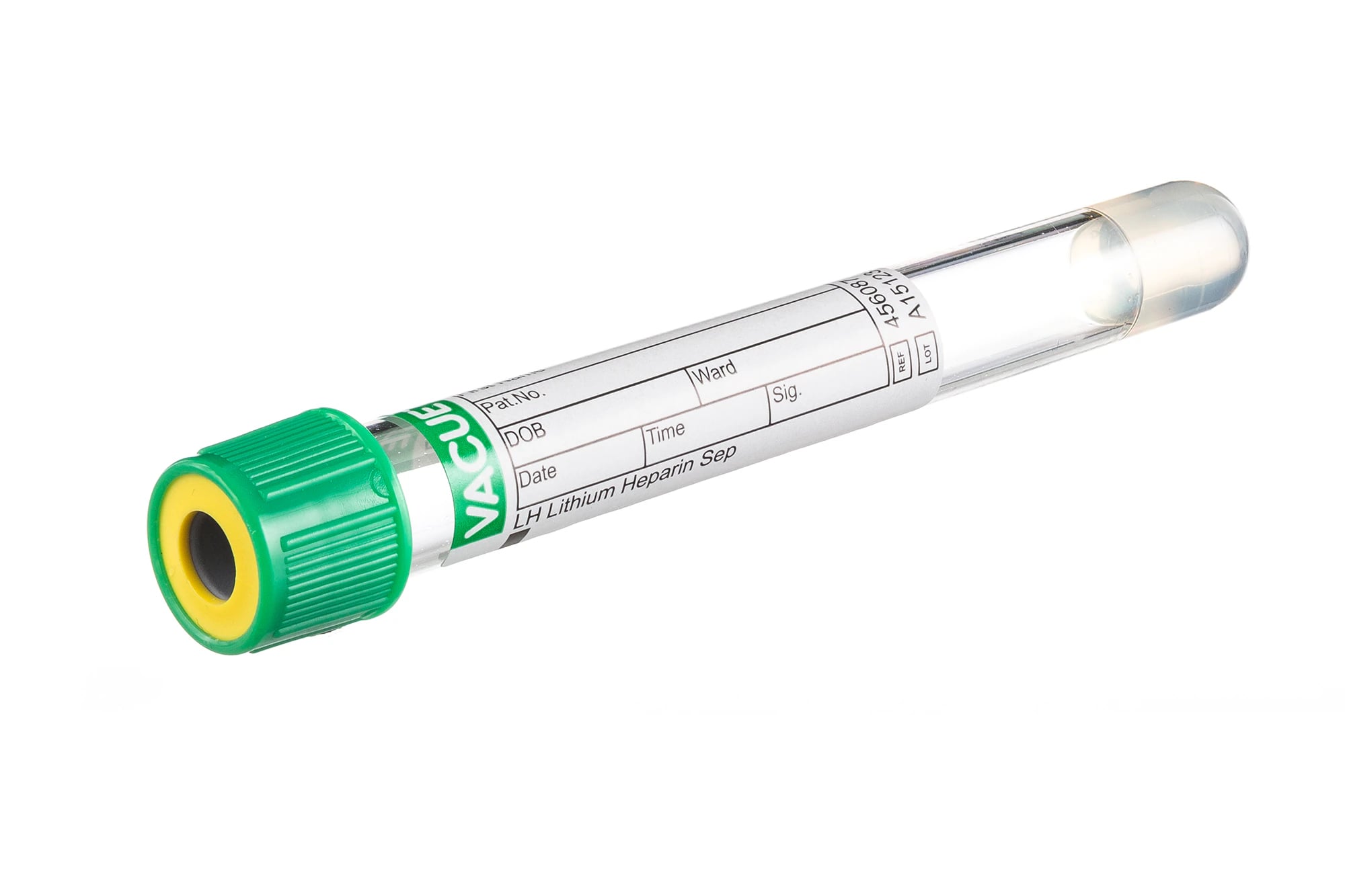 Greiner Bio-One Vacuette Blood Collection Tube, Gel Lithium Heparin, Green/Yellow Cap, 5 mL, 50/Box