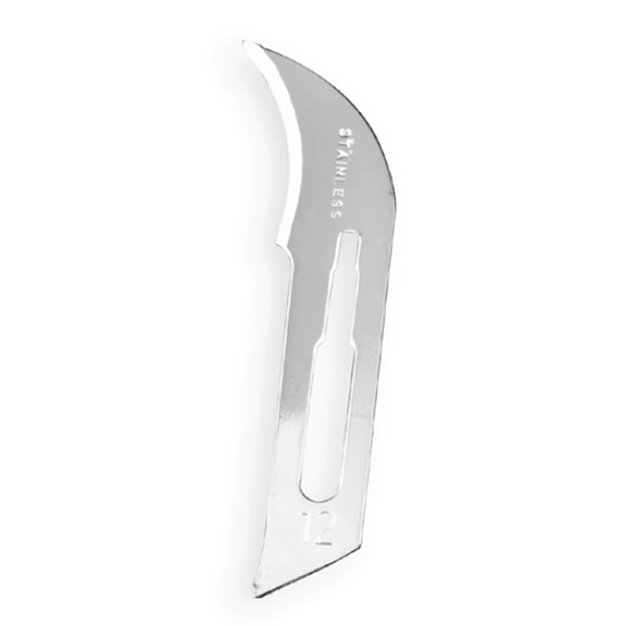 Sklar Instruments Sterile Disposable Scalpel #12, Plastic Handle with Stainless Steel Blade, 10/Box