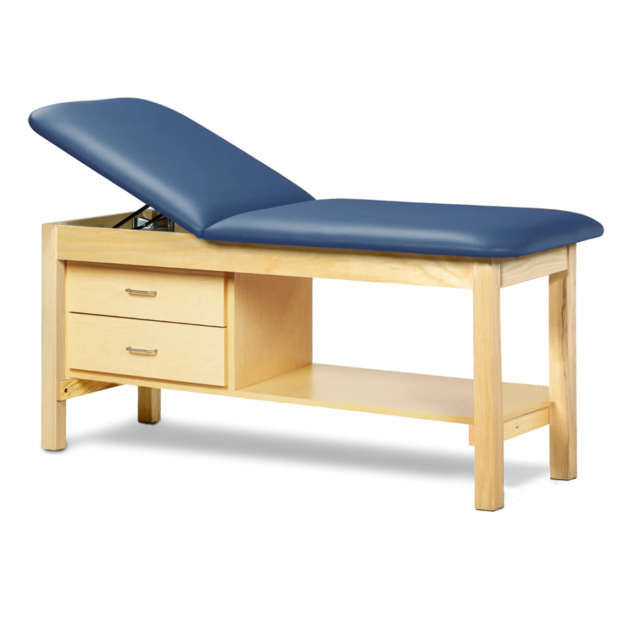 Clinton Industries Classic Series Straight Line Treatment Table, Royal Blue, 400 lb Capacity