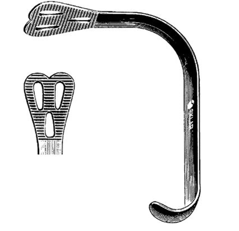 Wieder Retractor Tongue Depressor, 5-1/2" Fenestrated Blade, Stainless Steel, Non-Sterile, Each
