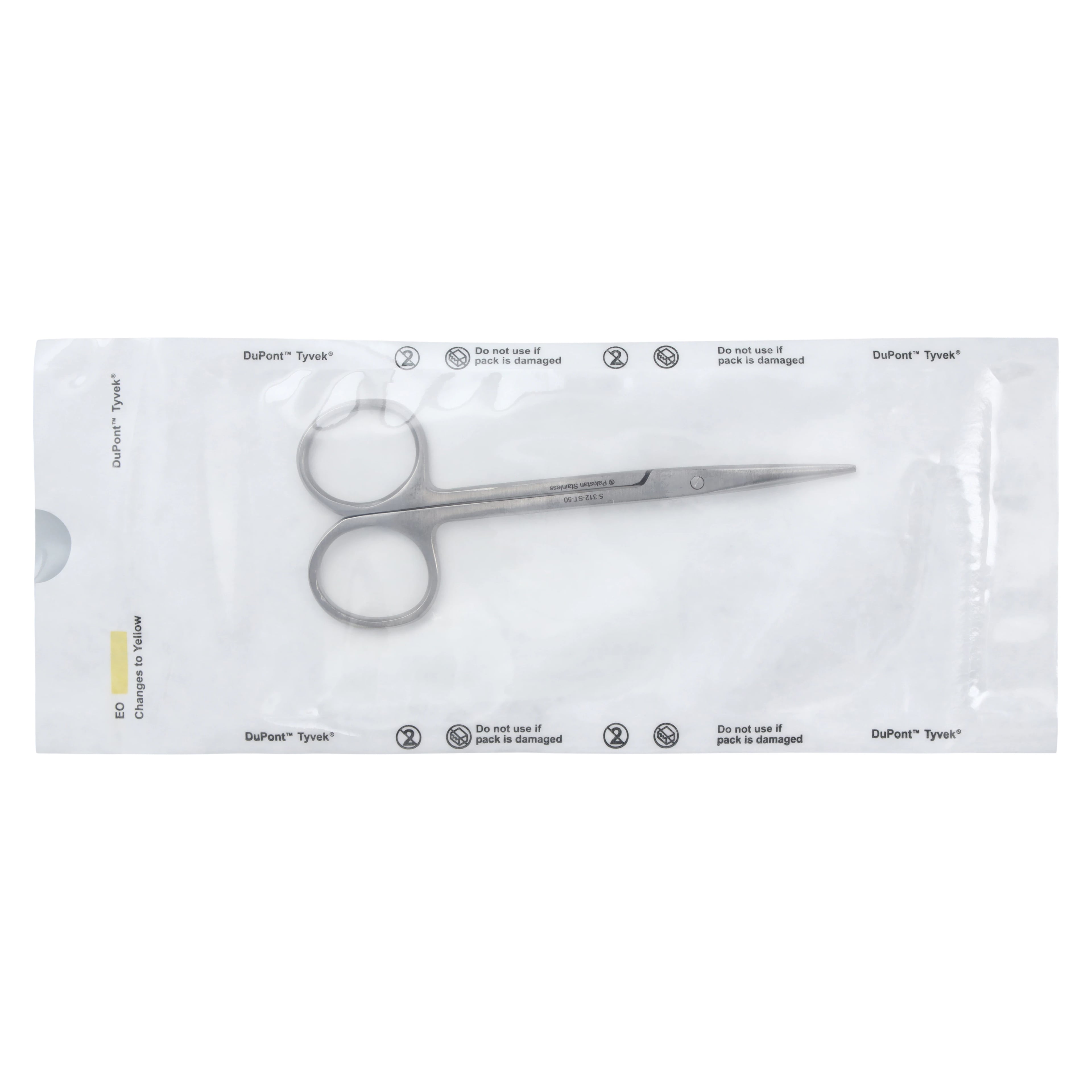 Miltex Strabismus Scissors, Straight, 4-1/2", Sterile, Disposable, 50/Box, 5-312-ST-50