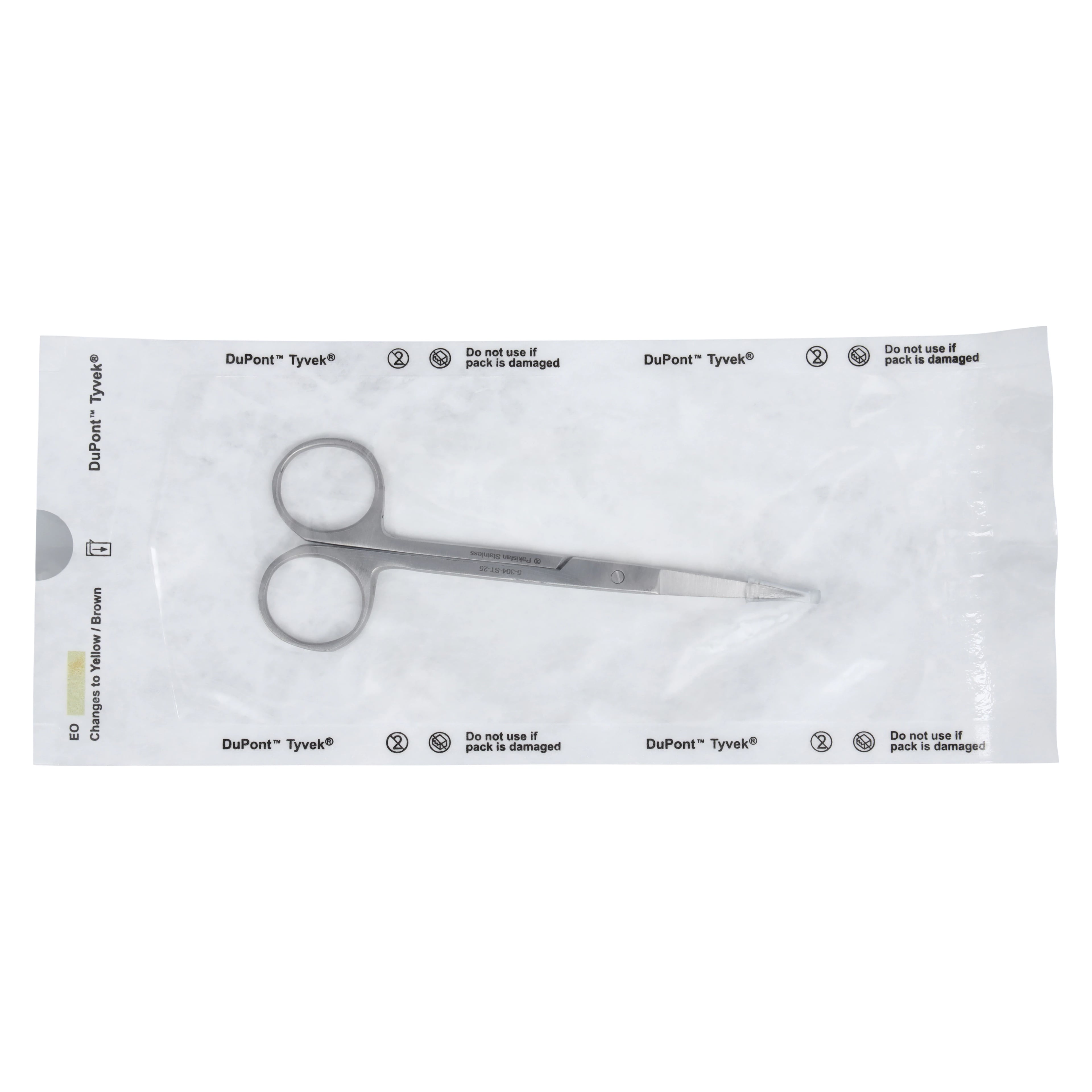 Miltex Iris Scissors Straight 4-1/2" Stainless Steel Sterile Disposable, 25/Box