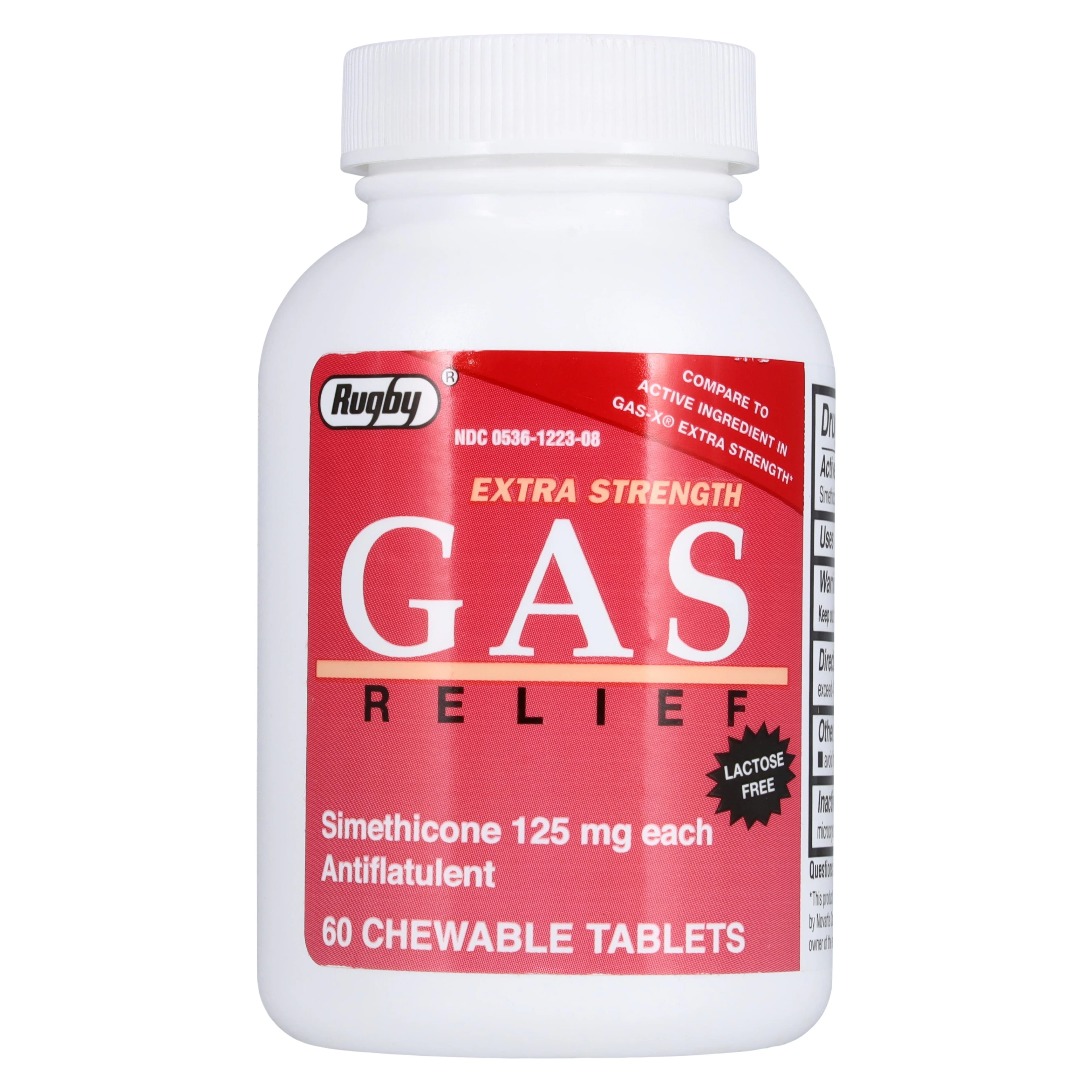 Simethicone Chewable Tablets 125 mg, 60 Count Bottle