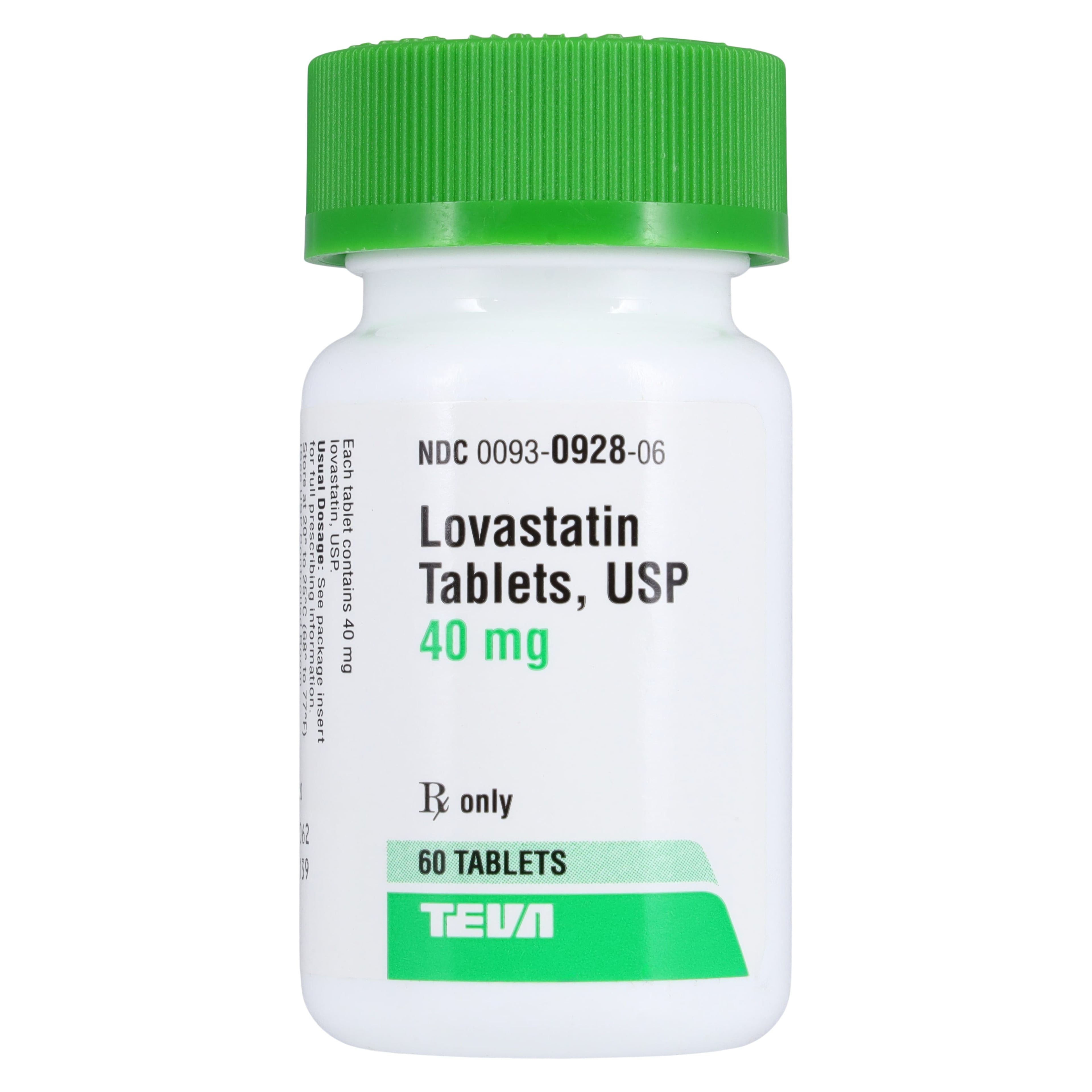 Lovastatin Tablets, 40mg, 60/Bottle, Teva Pharmaceuticals