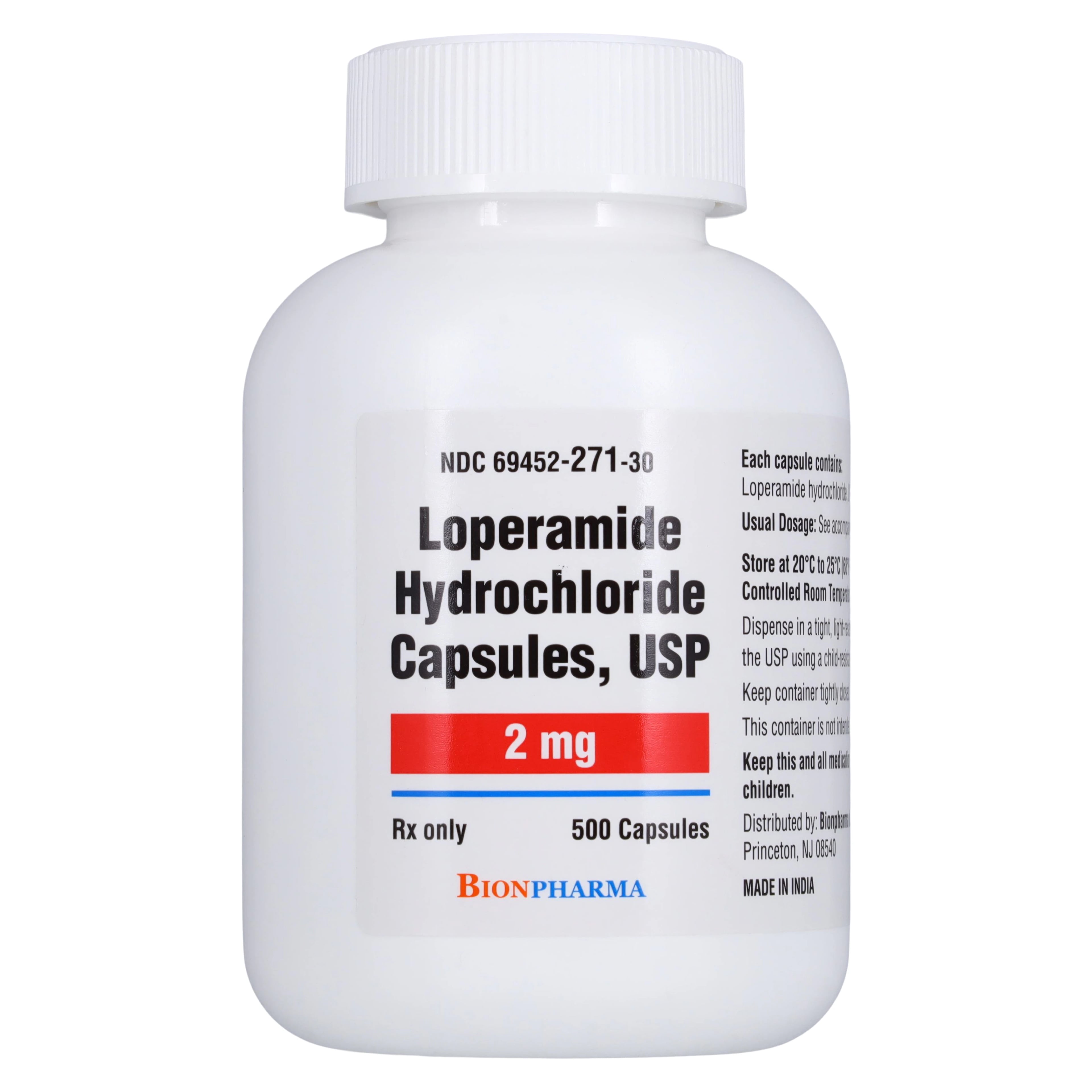 Loperamide HCl Capsules 2mg, 500/Bottle, Bionpharma Inc.