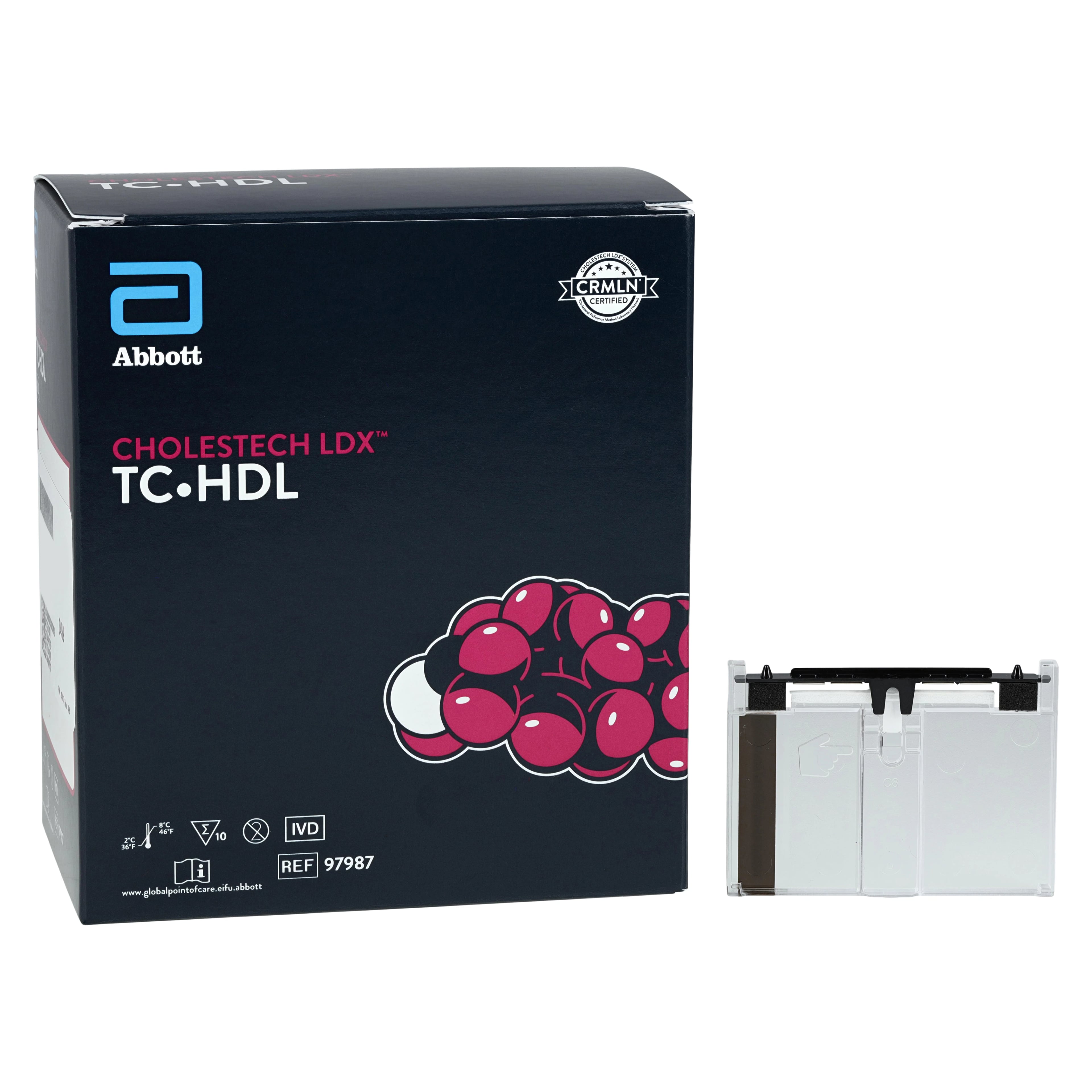 Cholestech LDX TC/HDL Cassette Panel Test Kit, CLIA Waived, Whole Blood, 10/Box
