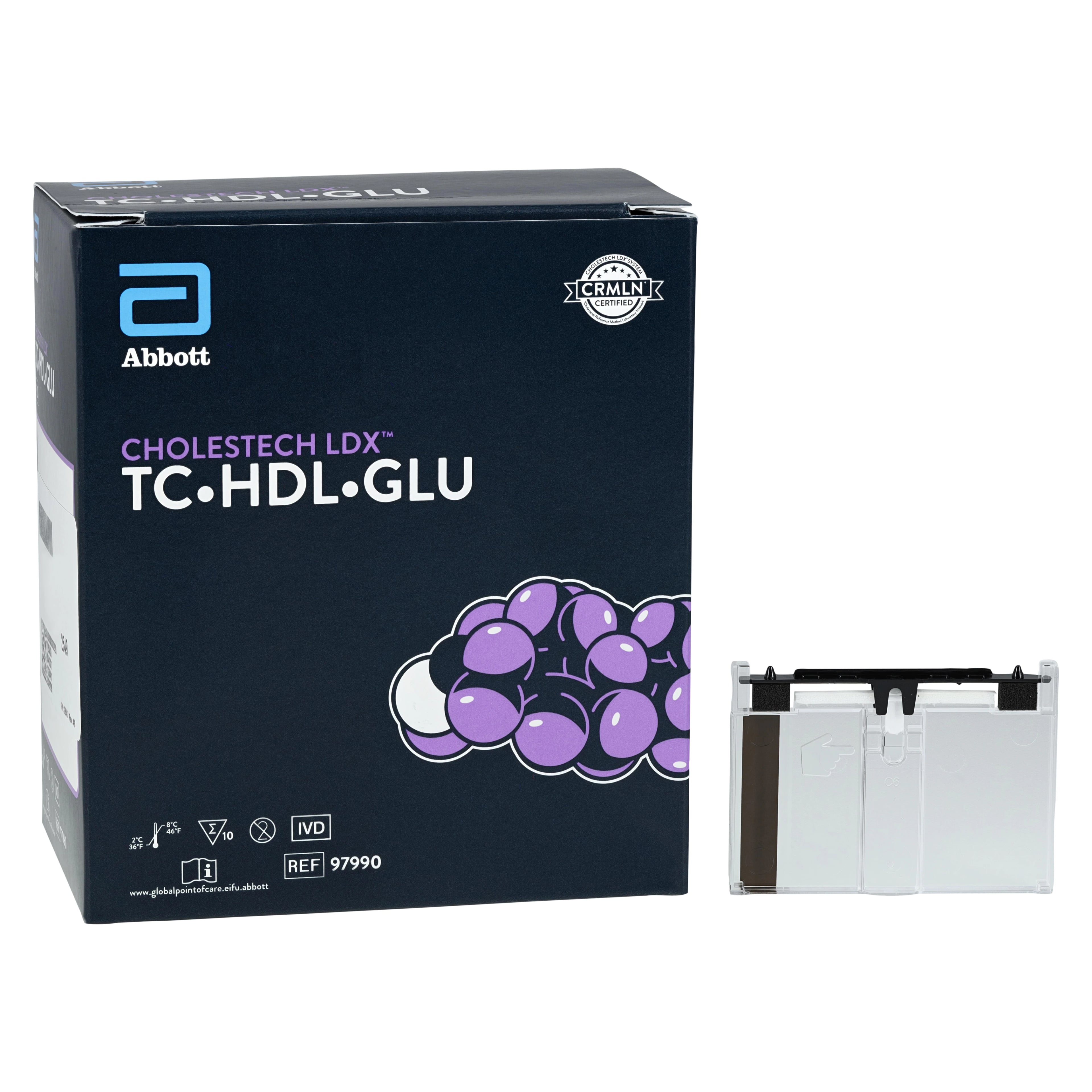 Cholestech LDX TC/HDL/Glucose Test Kit, CLIA Waived, Whole Blood Cassette, 10/Box