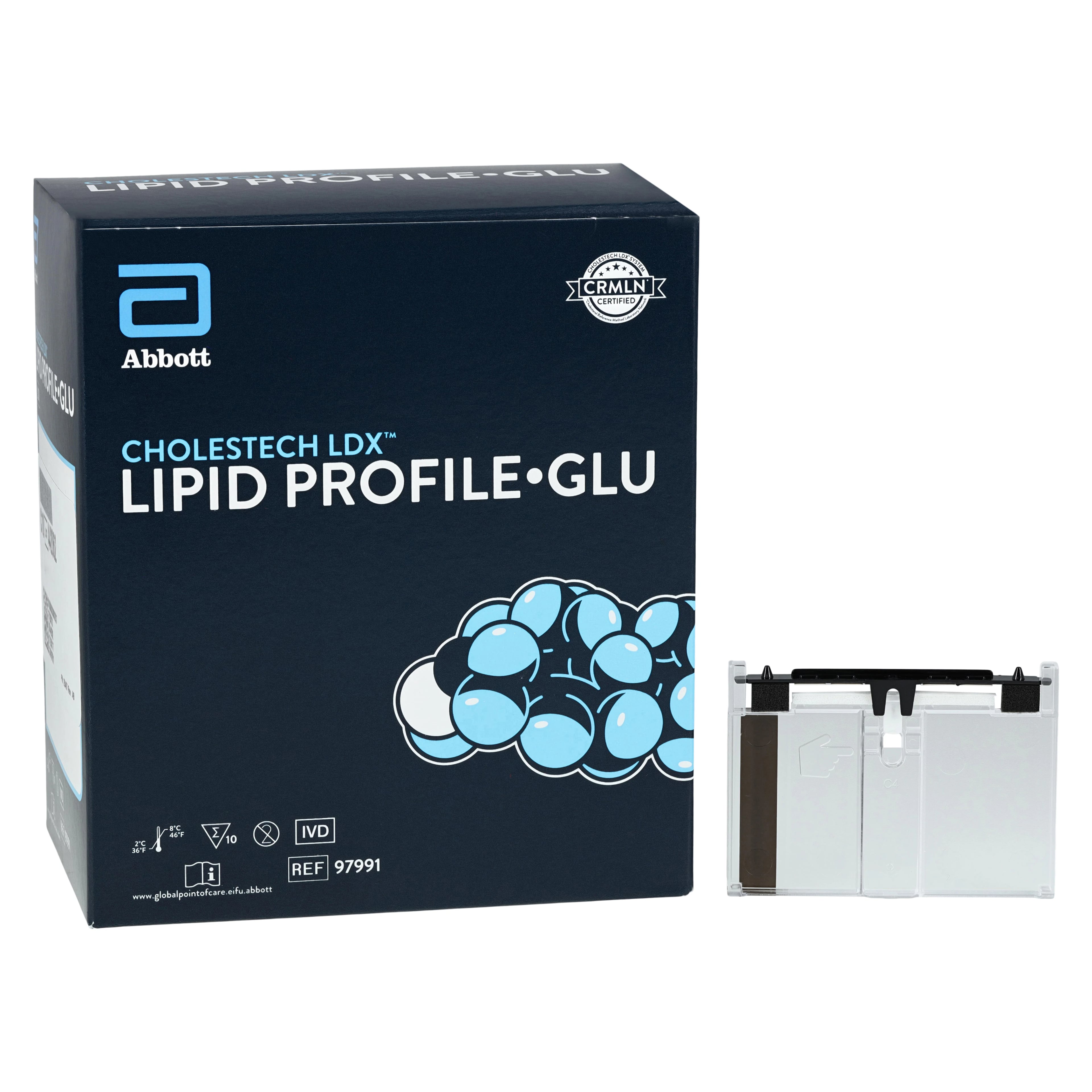 Cholestech LDX Lipid Profile and Glucose Test Kit, CLIA Waived Cassette, 10/Box