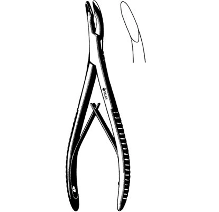 Sklar Instruments Rongeur Bane 3x16mm, Orthopedic, Curved, Stainless Steel, Non-Sterile, Reusable, Each