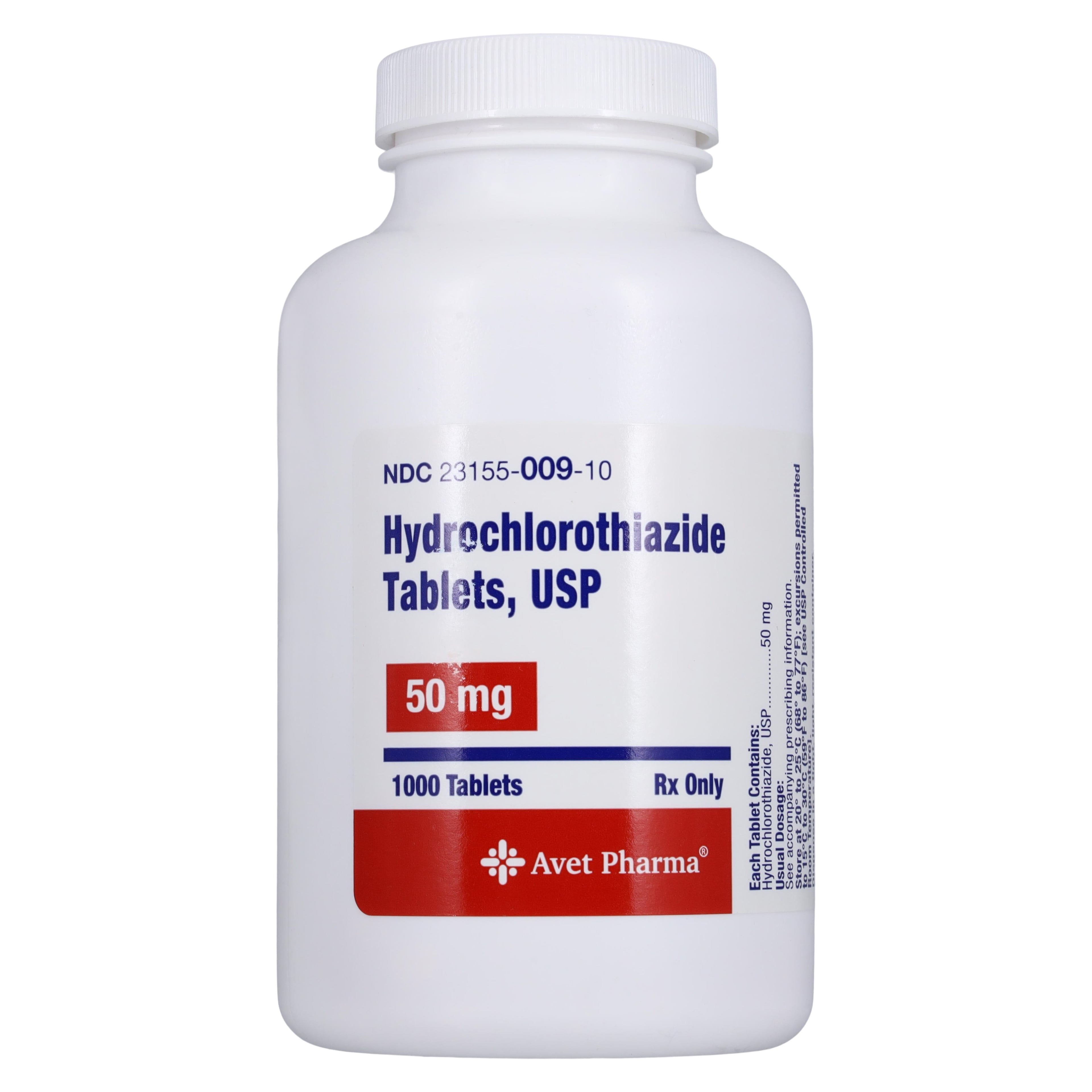 Hydrochlorothiazide Tablets, 50mg, 1000/Bottle, Heritage Pharmaceuticals
