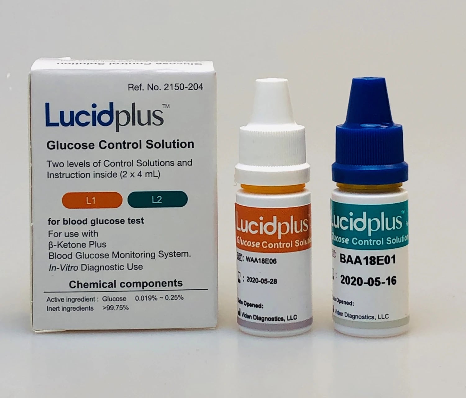 Lucidplus Glucose Bi-level Control, Low/High, 2 Bottles/Box