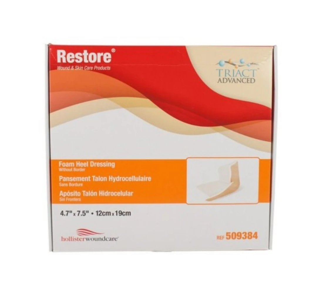 Restore Foam Non-Border Dressing, Sterile, Heel, Absorbable, Latex-Free