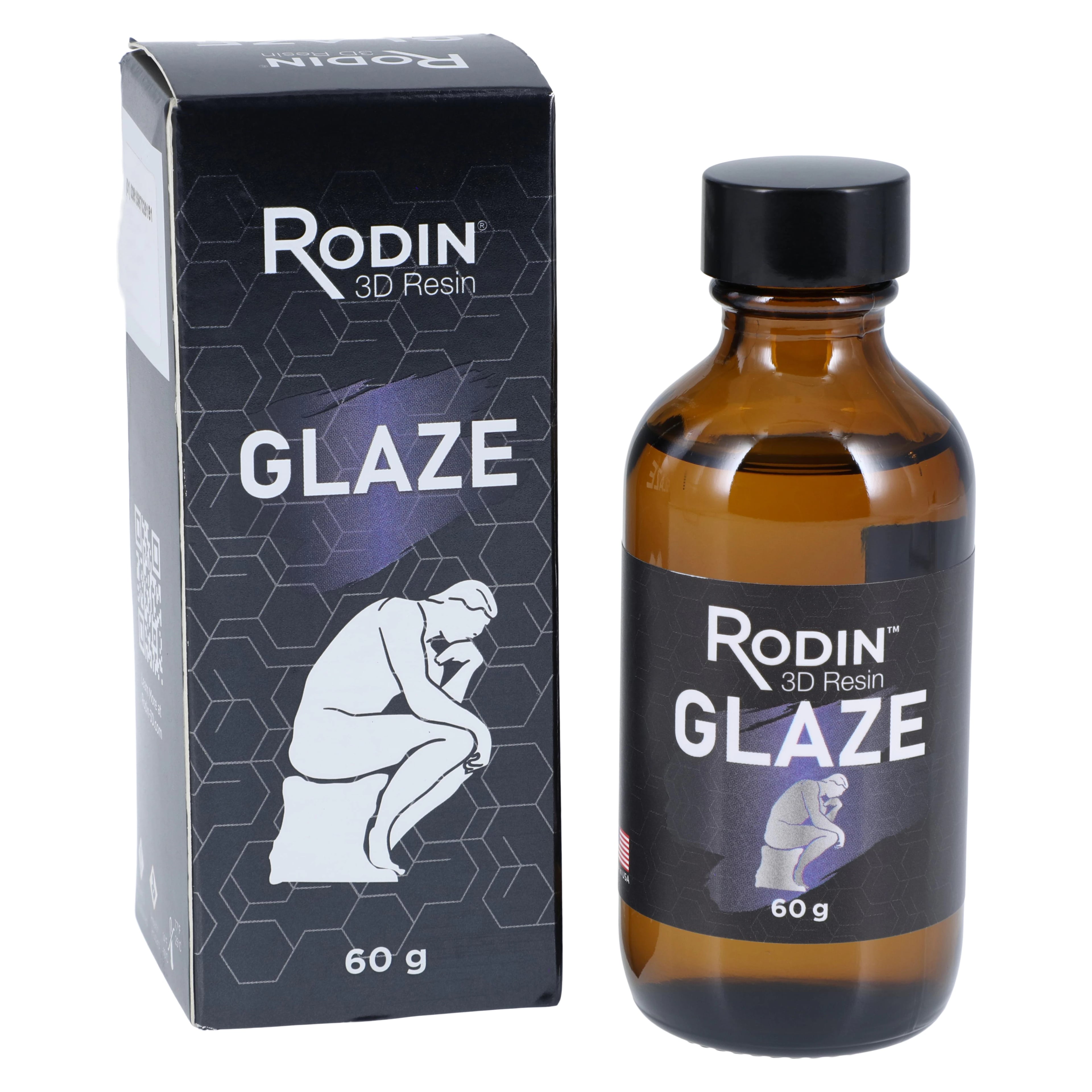 Rodin All-Purpose Glaze, Light-Curable Resin, 60g Bottle, 1/Pk