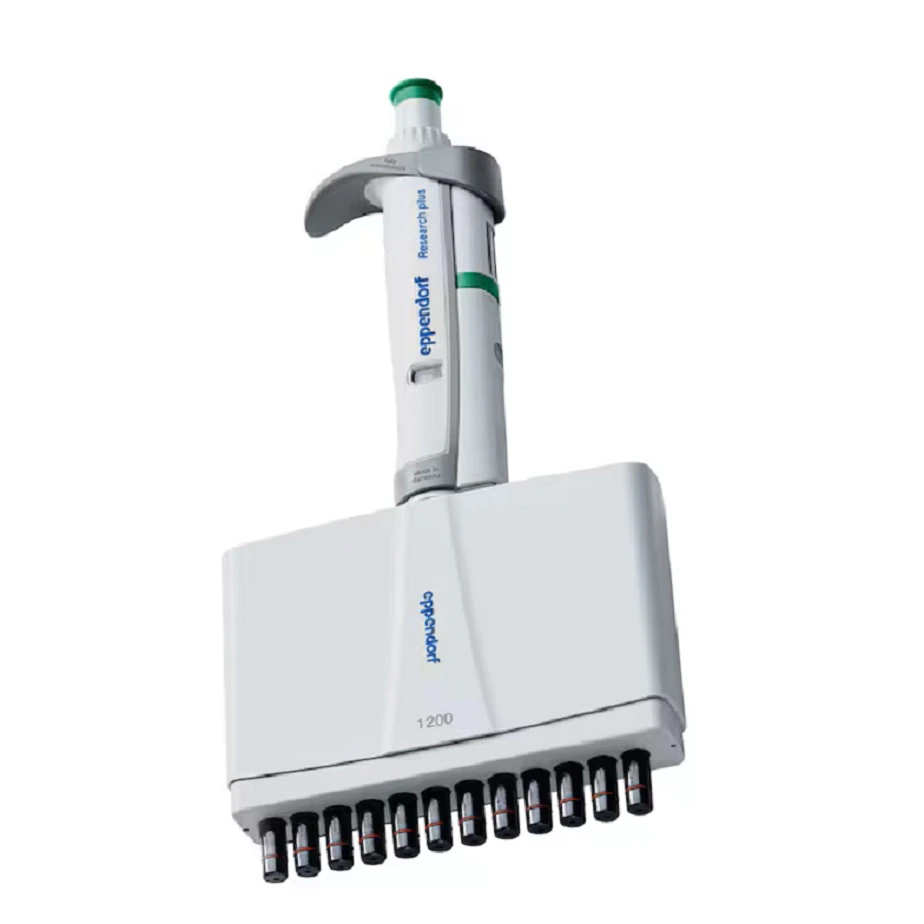 Eppendorf Research Plus 12-Channel Pipette, 120-1200 µL, Variable Volume, Dark Green