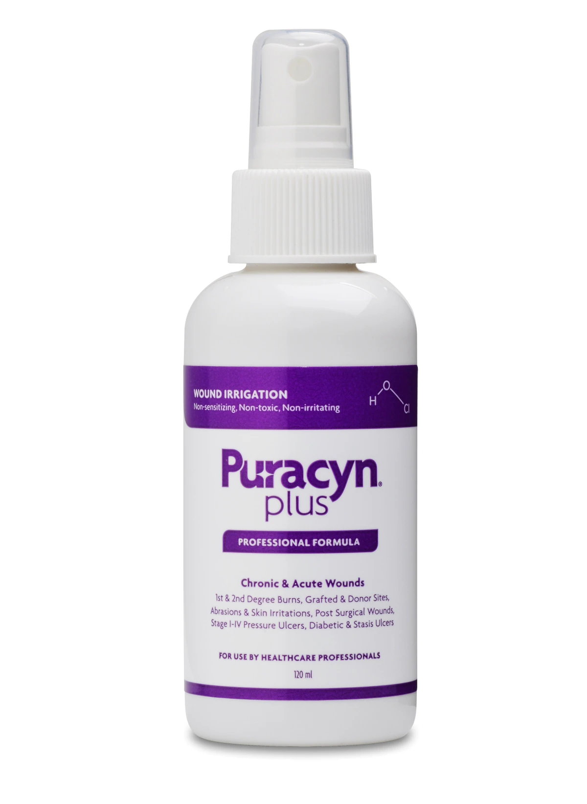 Puracyn Plus Wound Cleanser Pump Spray, 4 oz, Hypochlorous Acid, Non-Sterile, Latex-Free, 6/Case