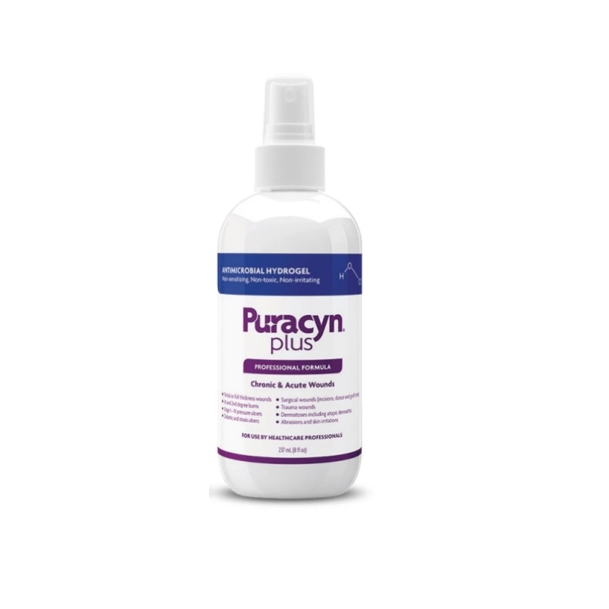 Puracyn Plus Wound Cleanser Hydrogel, 8 oz Pump Spray Bottle, Antimicrobial, Latex-Free, 6/Case