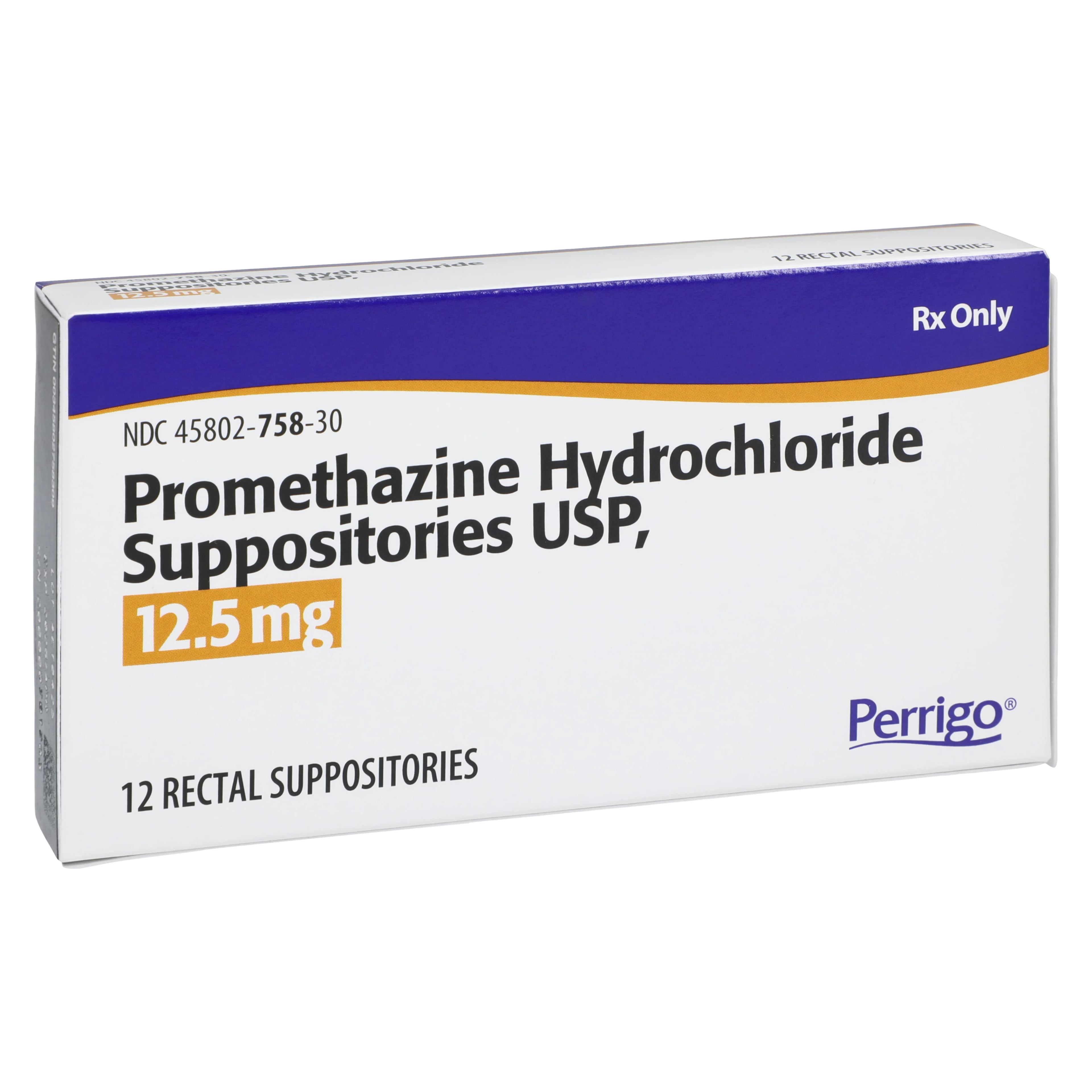 Promethazine HCl Suppositories, 12.5mg, Rectal, 12/Box