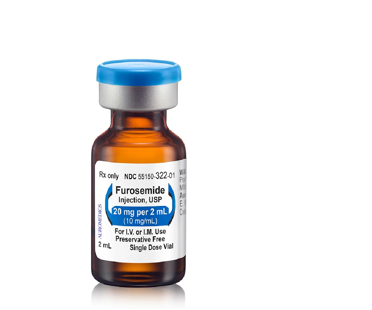 Furosemide Injection 10 mg/mL, Single-Dose Vial, 2 mL, 25/Package