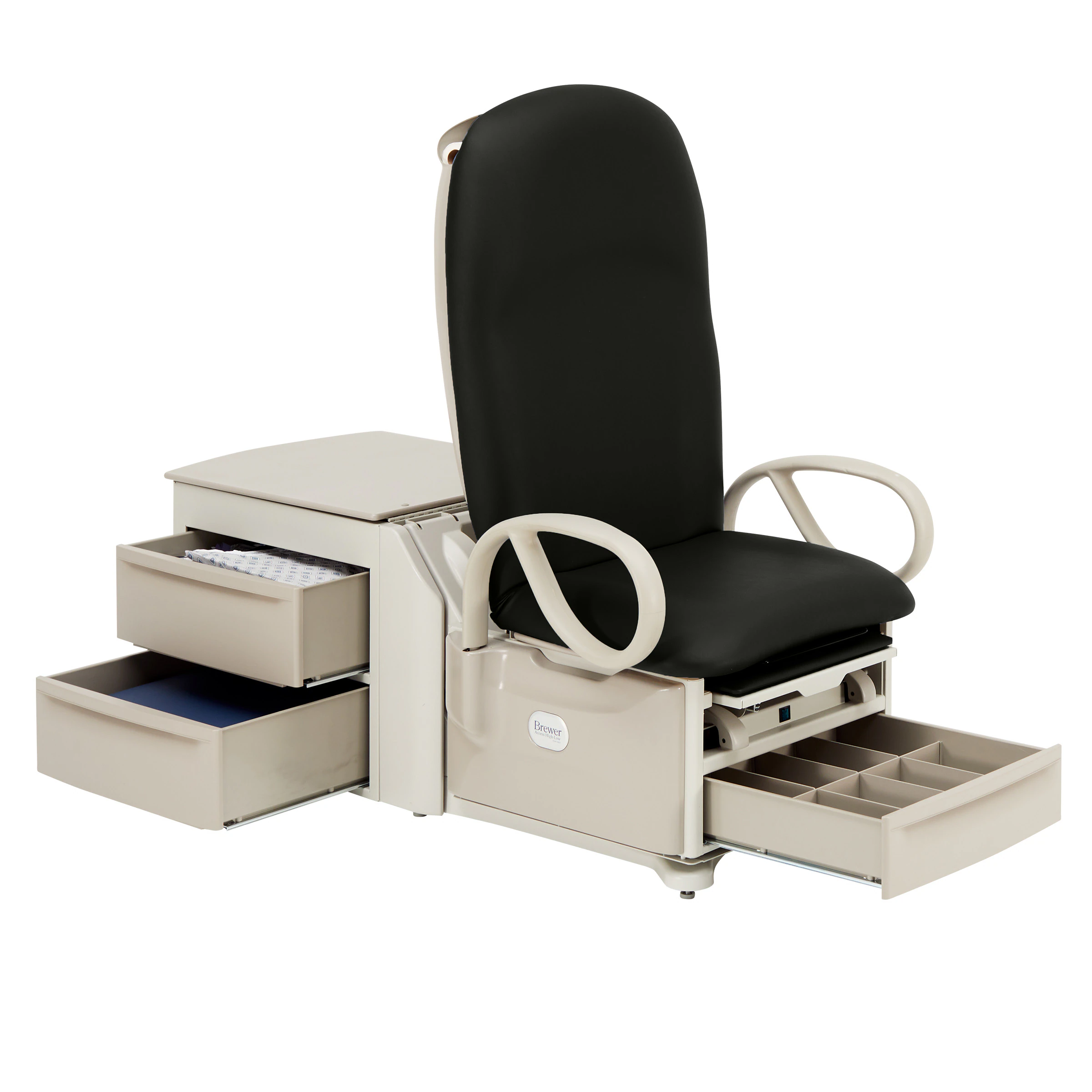 Brewer Access High-Low 6000 Treatment Table, Black Satin, 450 lb Capacity