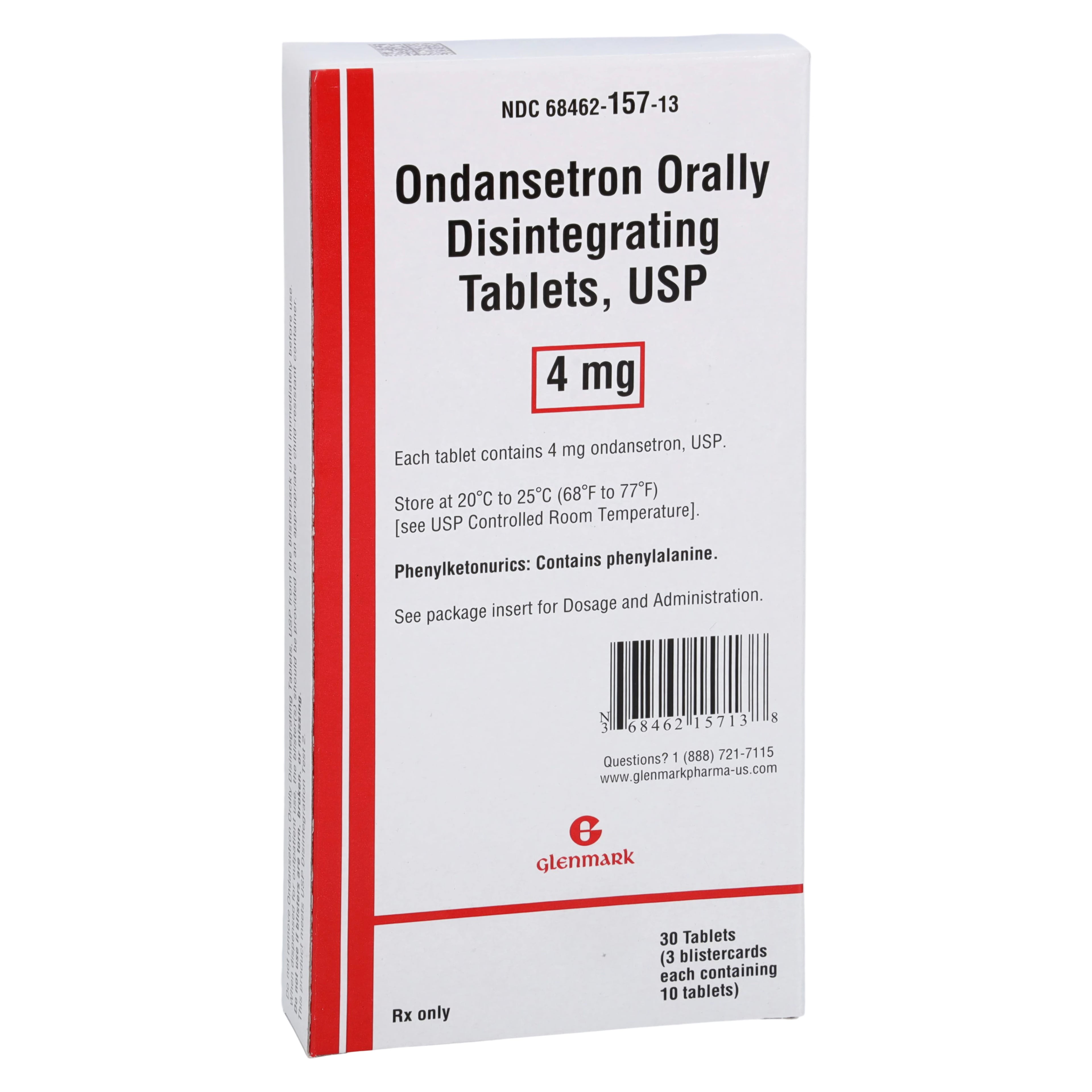 Ondansetron OD Tablets UD, 4mg, Unit Dose, 30/Bottle