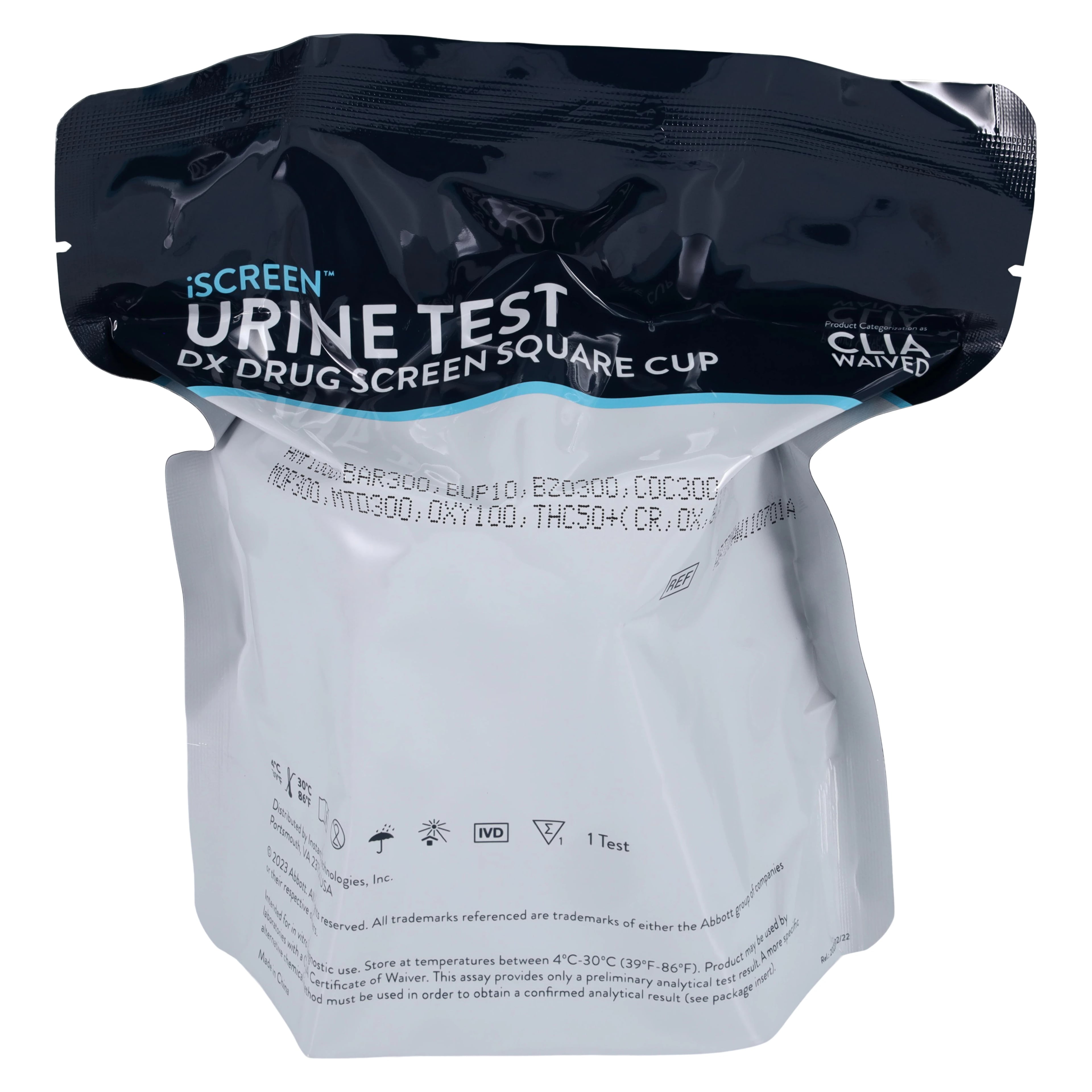 iScreen Dx Square Cup 10 BUP, CLIA Waived, 25/Box