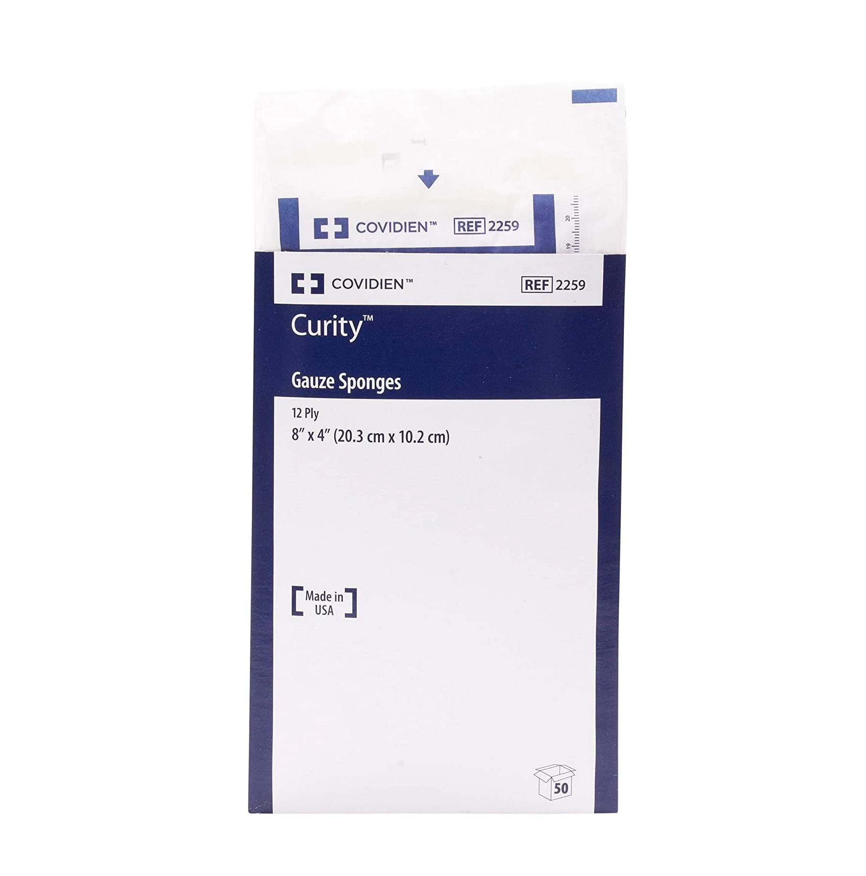 Curity Sterile Gauze Sponge, 4" x 8", 12-Ply, USP Type VII, Latex-Free