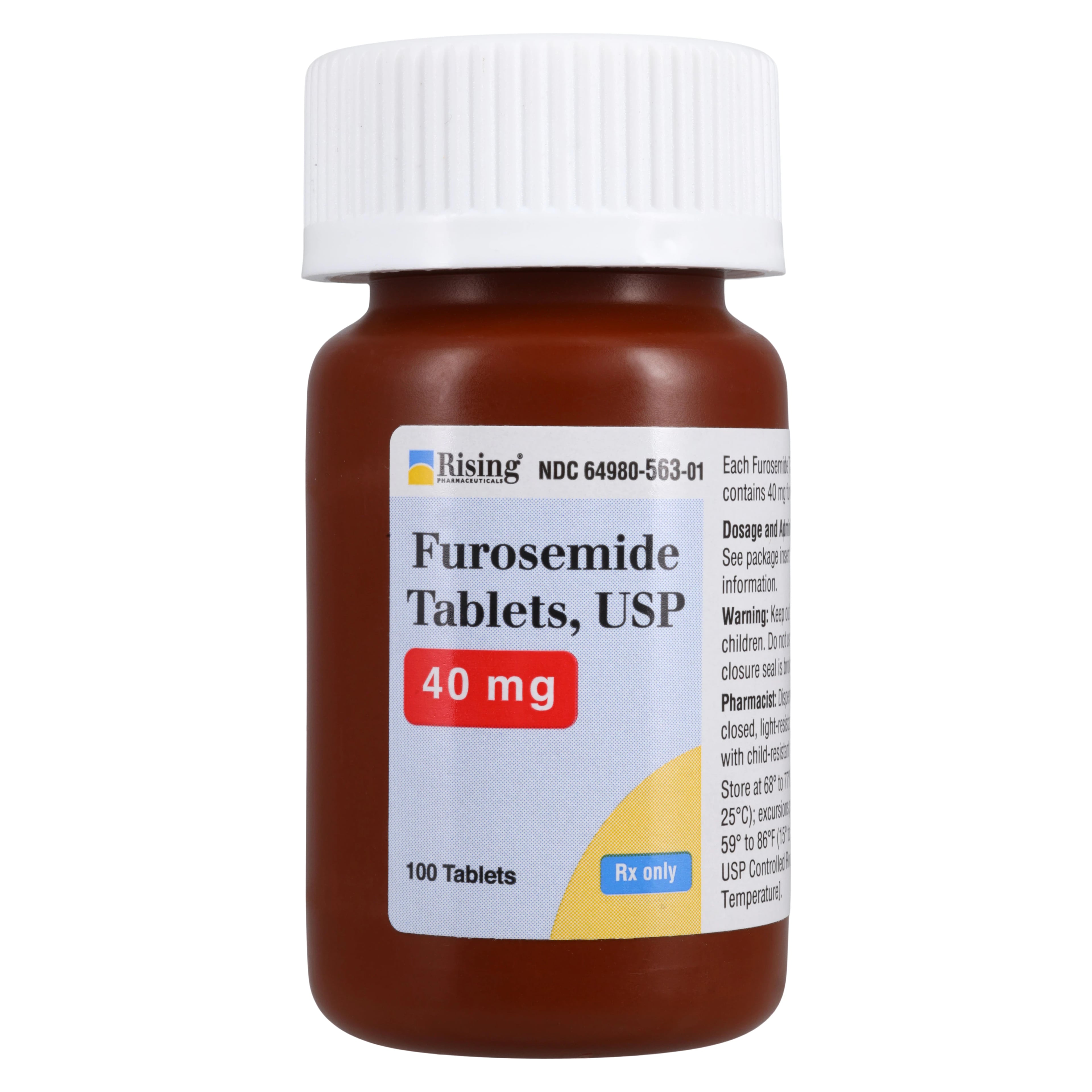 Furosemide Tablets, 40mg, 100/Bottle, Rising Pharmaceuticals
