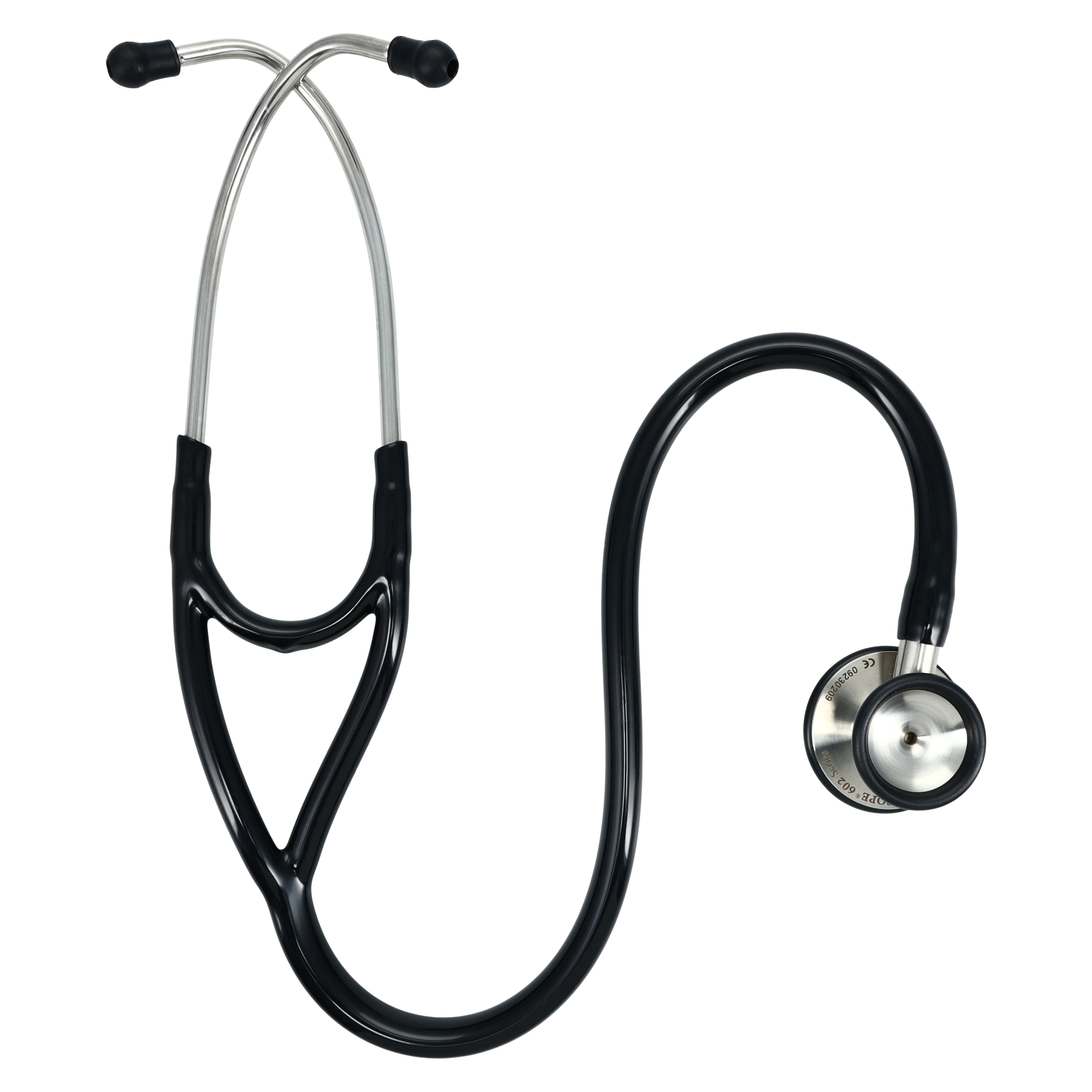 American Diagnostic Adscope 602 Cardiology Stethoscope, Adult, Black, Double Lumen Tubing