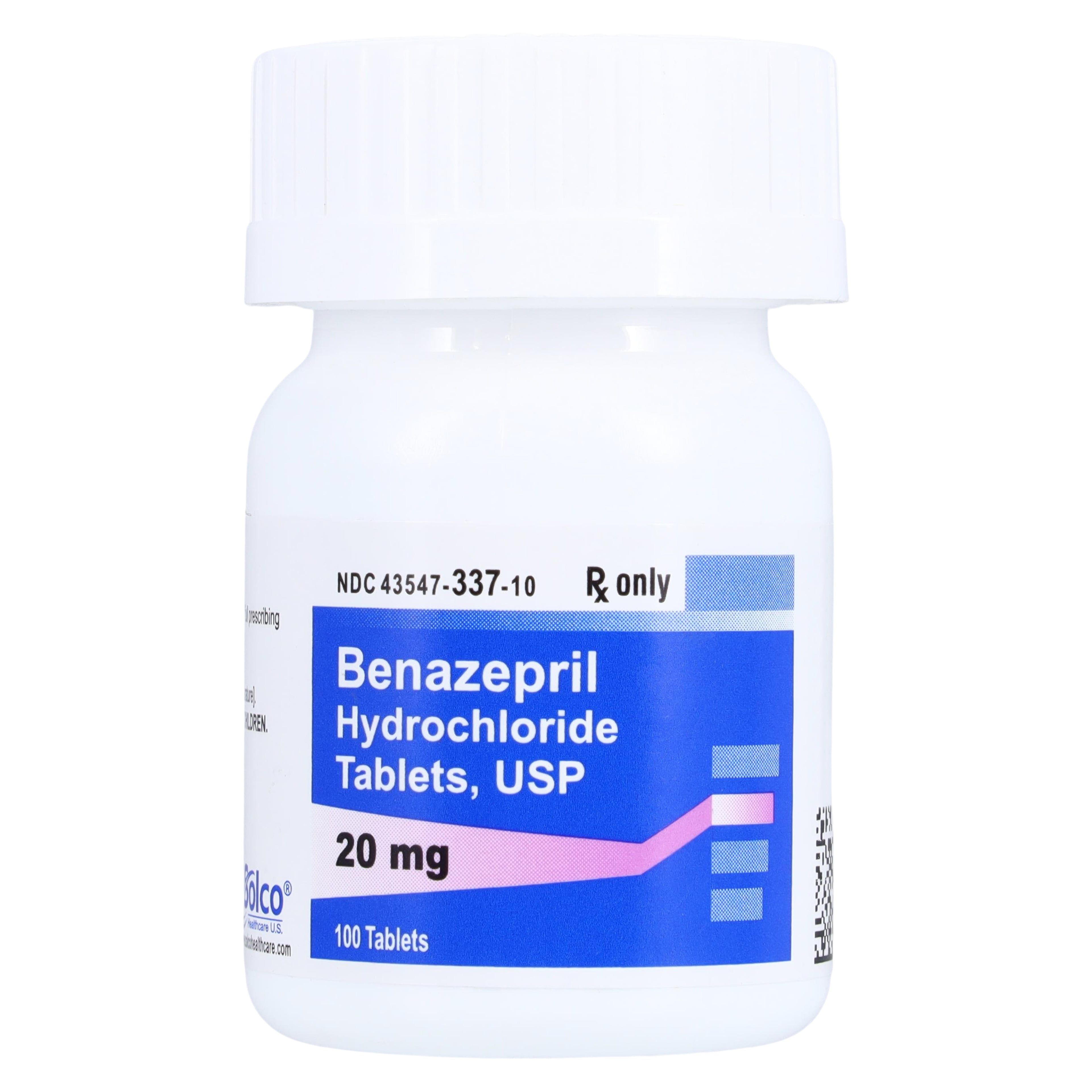 Benazepril HCl Tablets, 20mg, 100/Bottle