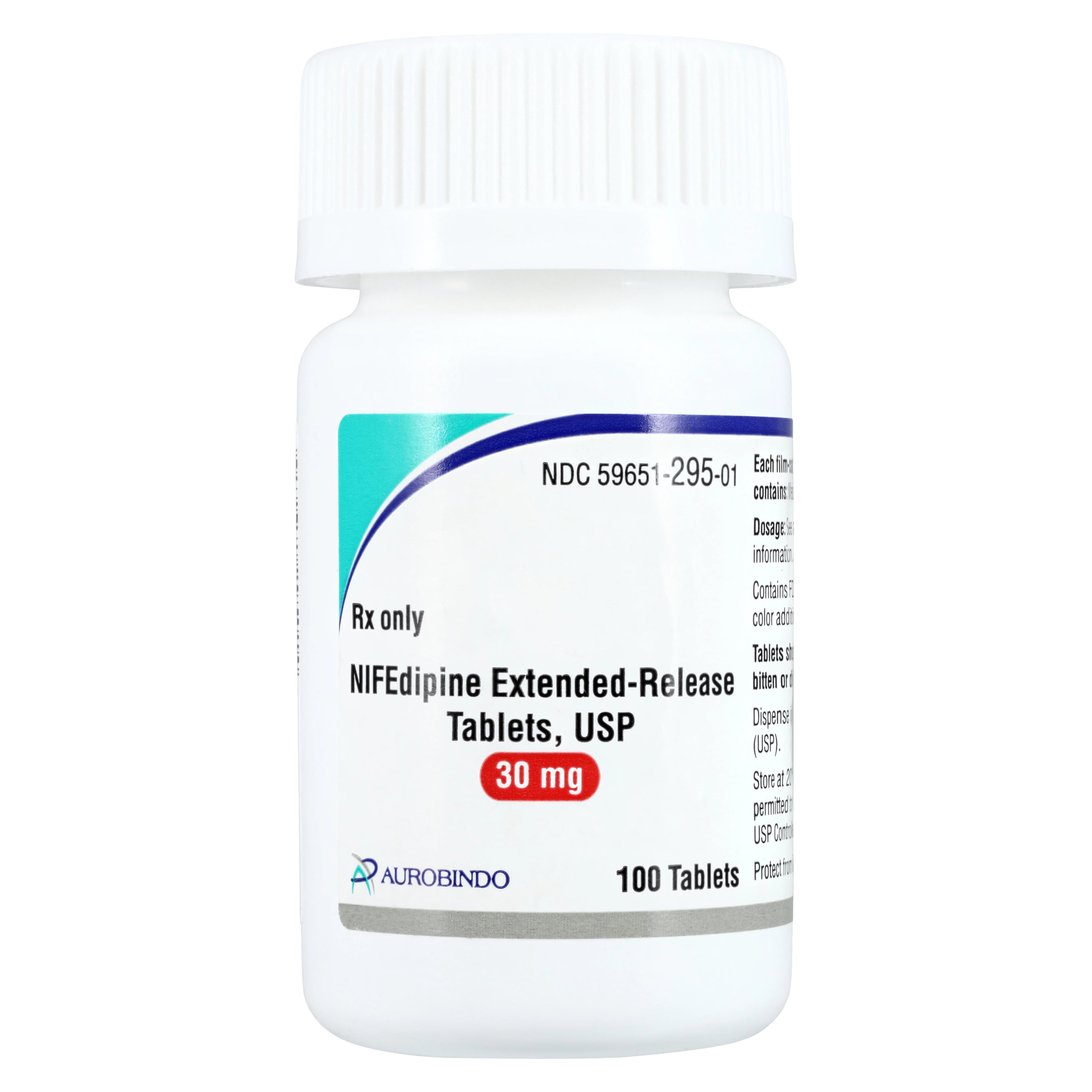 Nifedipine ER Tablets, 30mg, 100/Bottle, Lannett