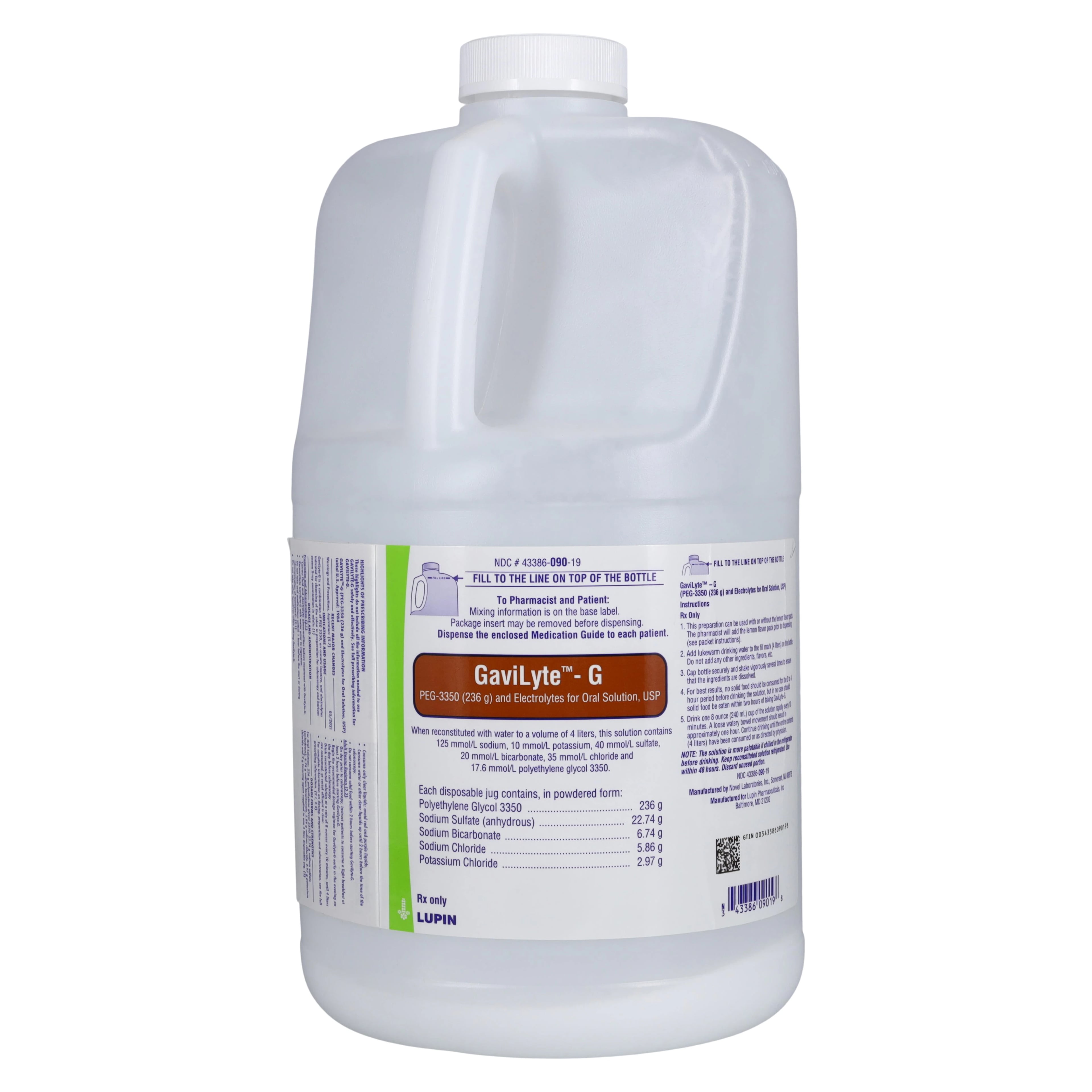 Polyethylene Glycol 3350 Oral Solution, 236 g/dose, Bottle, Each (Lupin Pharmaceuticals)