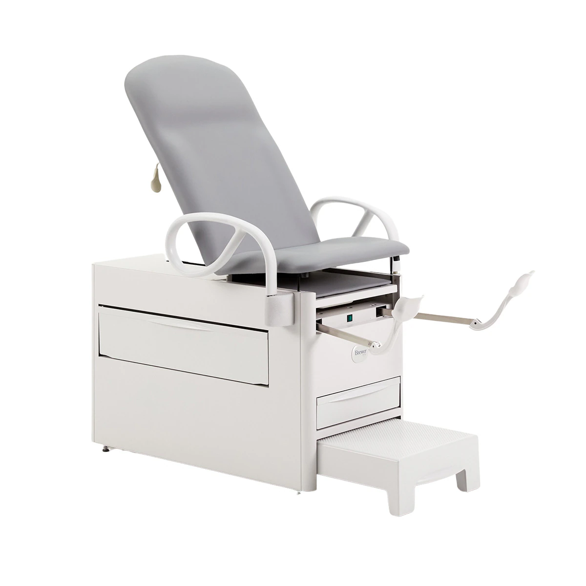 Brewer Versa Exam Table, Maverick Gray, with Handles, Step, Tilt, and Electric