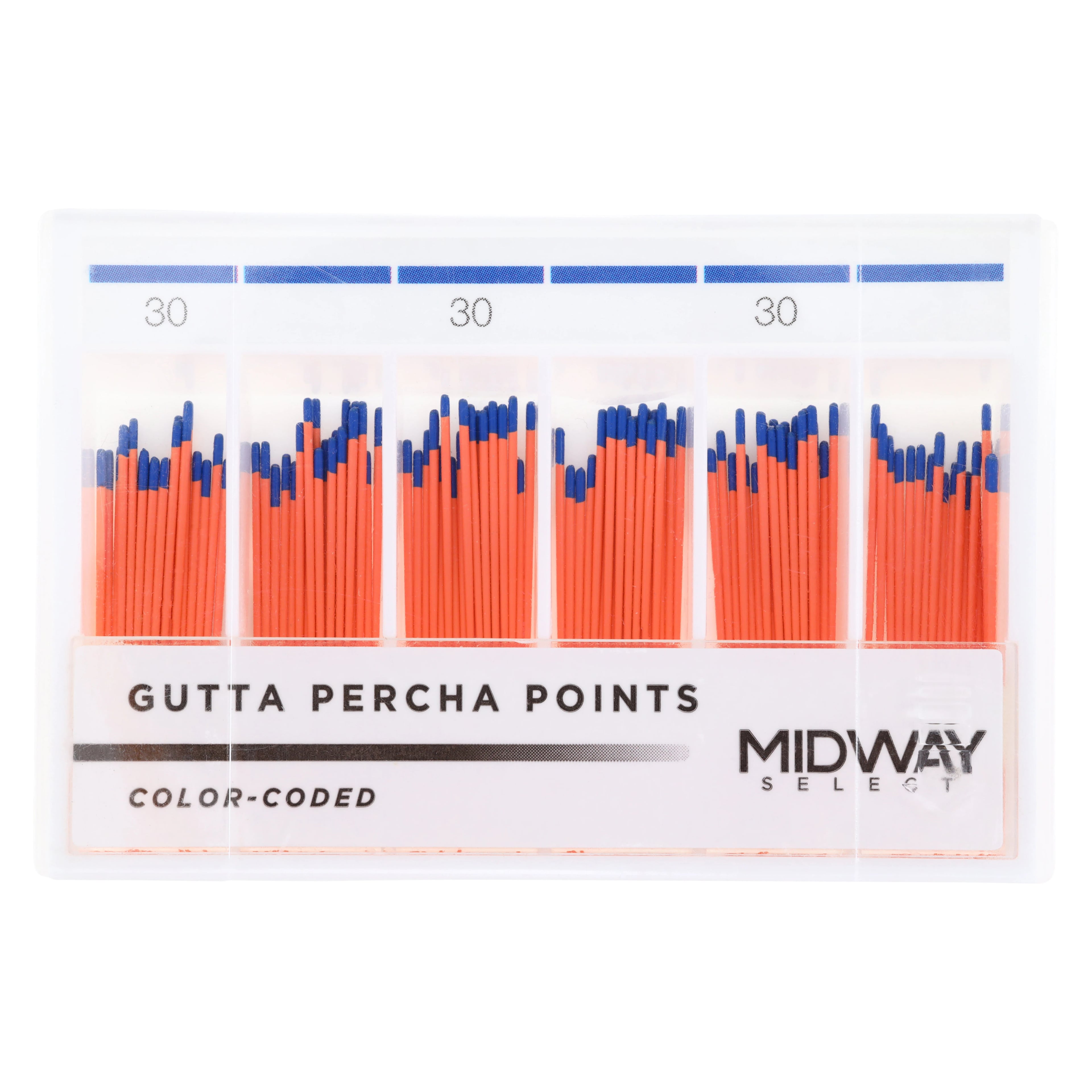 Gutta Percha Points, Taper .02, Size #30, 120/Package