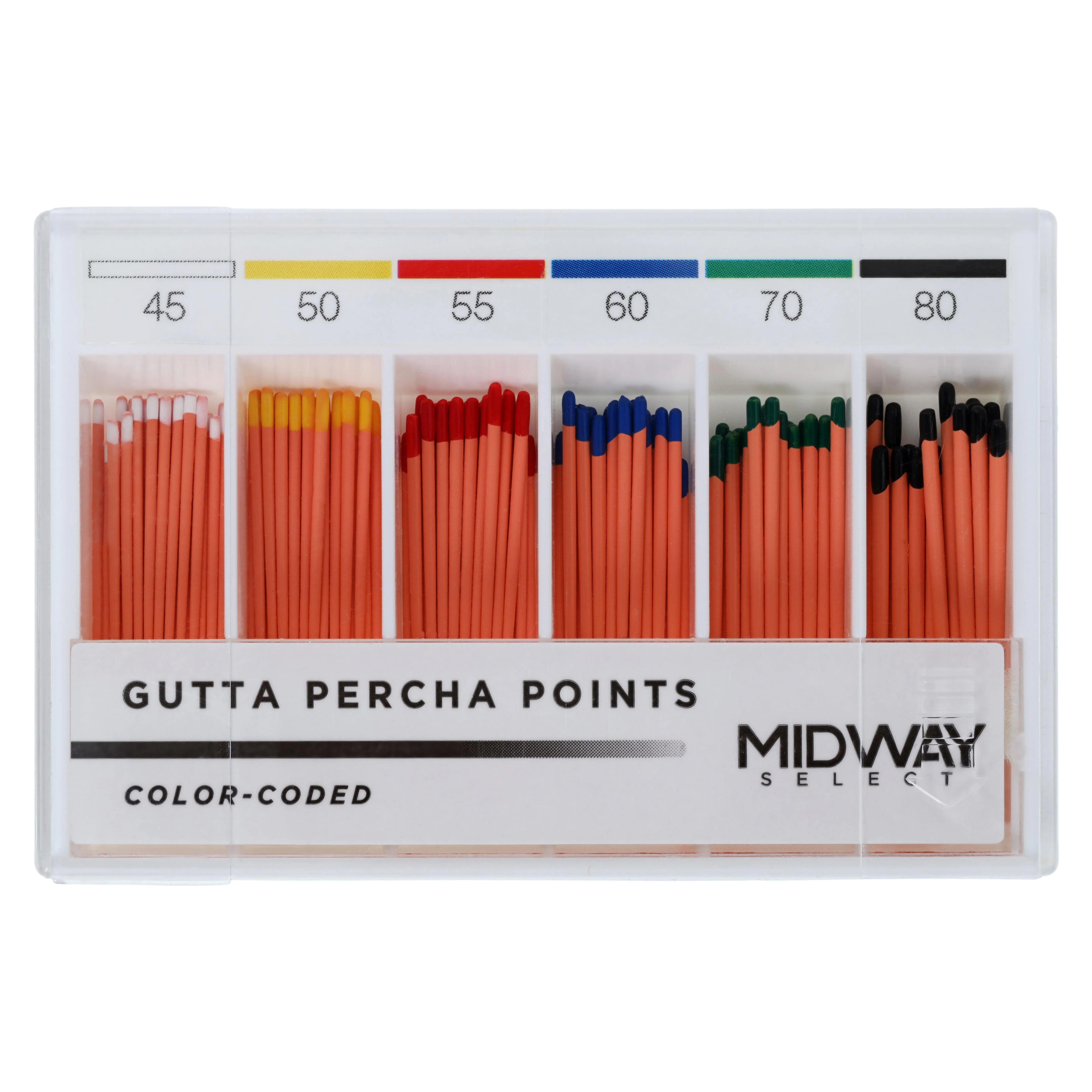 Gutta Percha Points, Taper .02, 120/Package