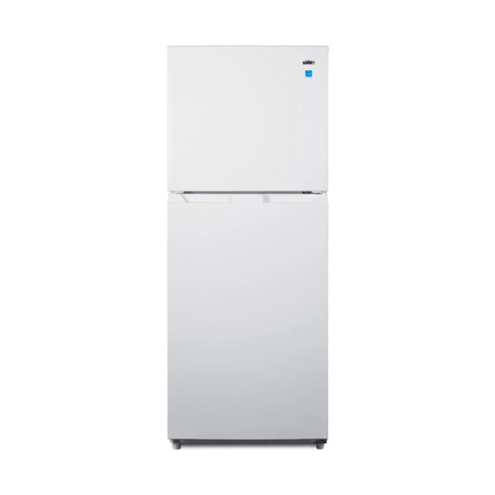 Summit Break Room Refrigerator/Freezer, 2 Doors, 2 Crisper Drawers, Frost Free, Solid