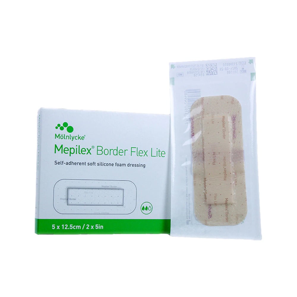 Mepilex Border Flex Lite Foam Dressing, 2" x 5", Self-Adherent, Absorbent
